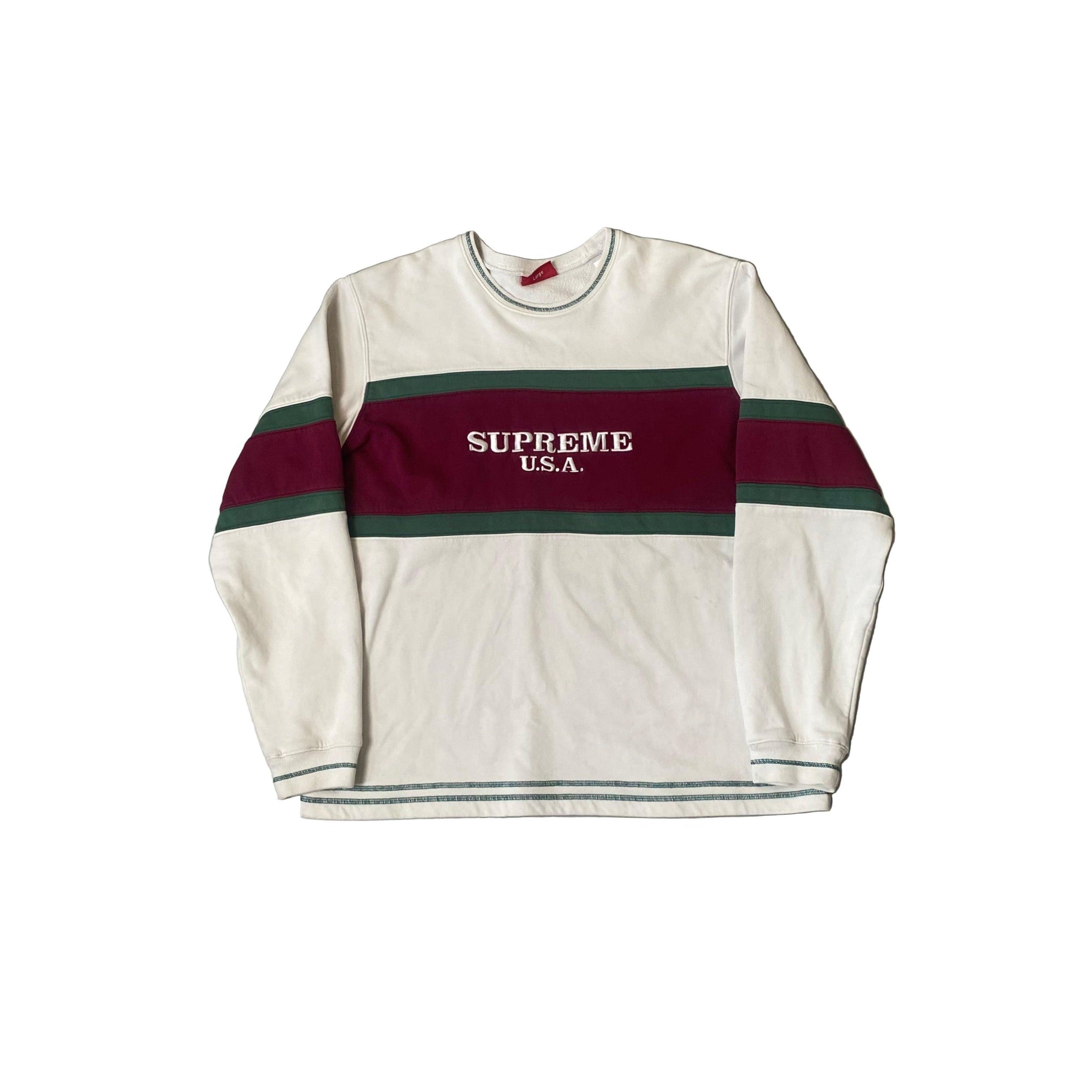 White Supreme Sweatshirt - L
