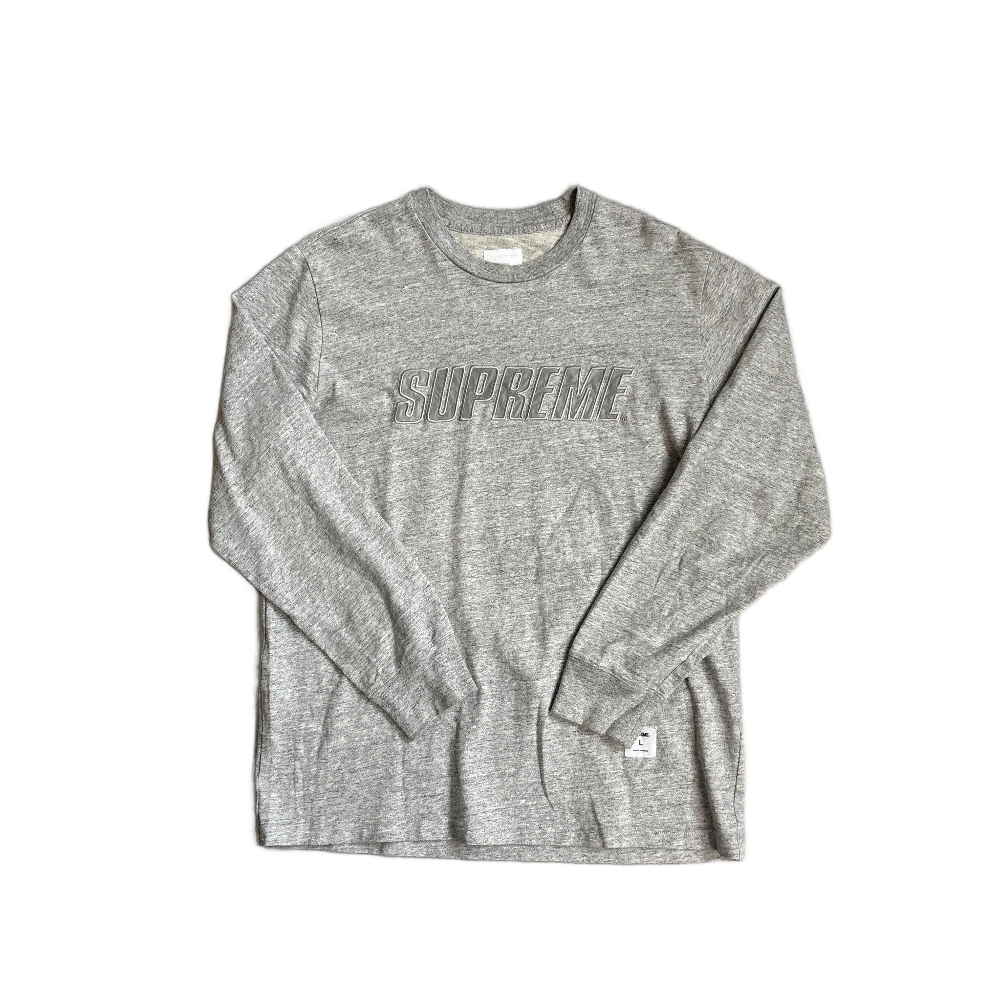 Grey Supreme Long Sleeve Tee - L