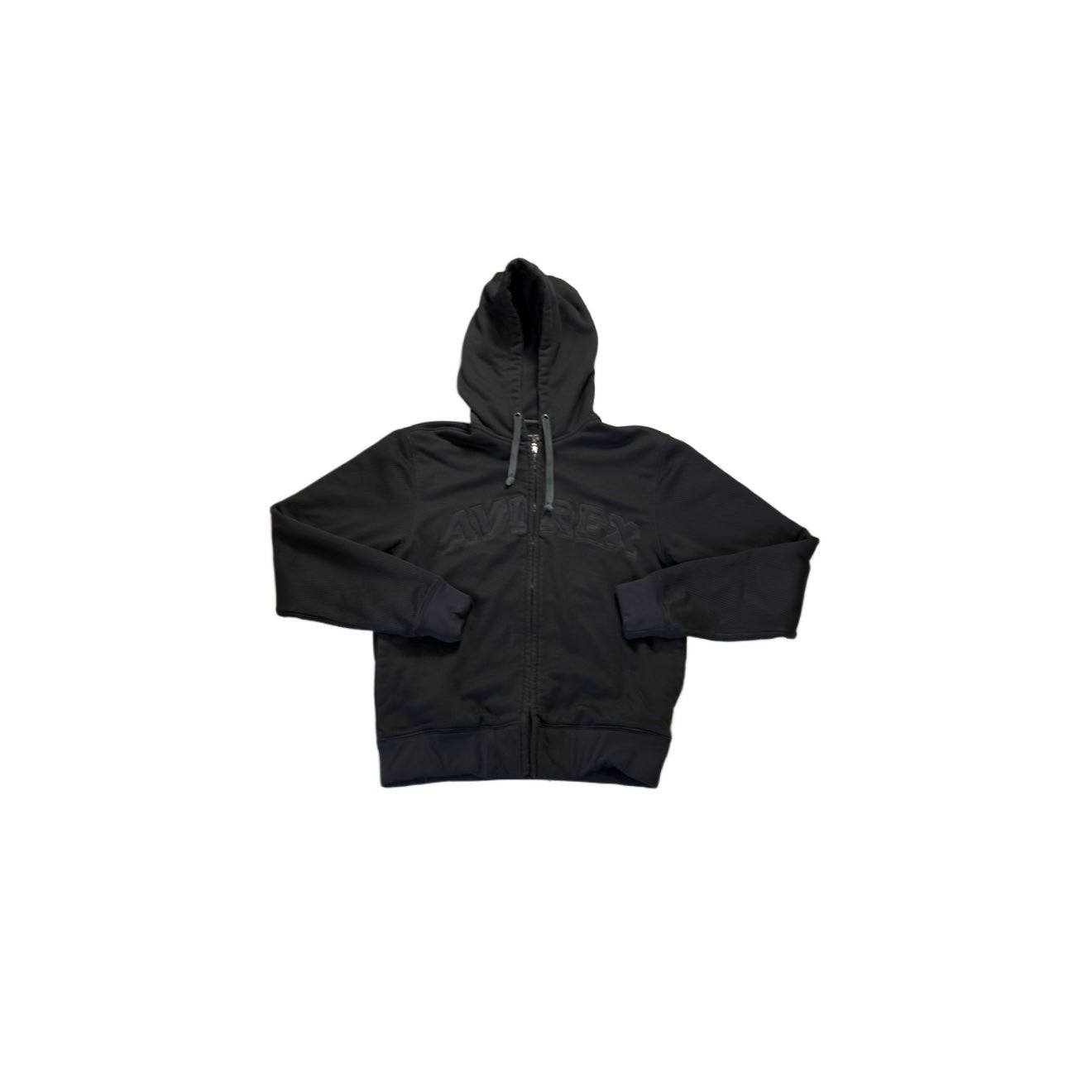 Black Avirex Zip Up Hoodie - L