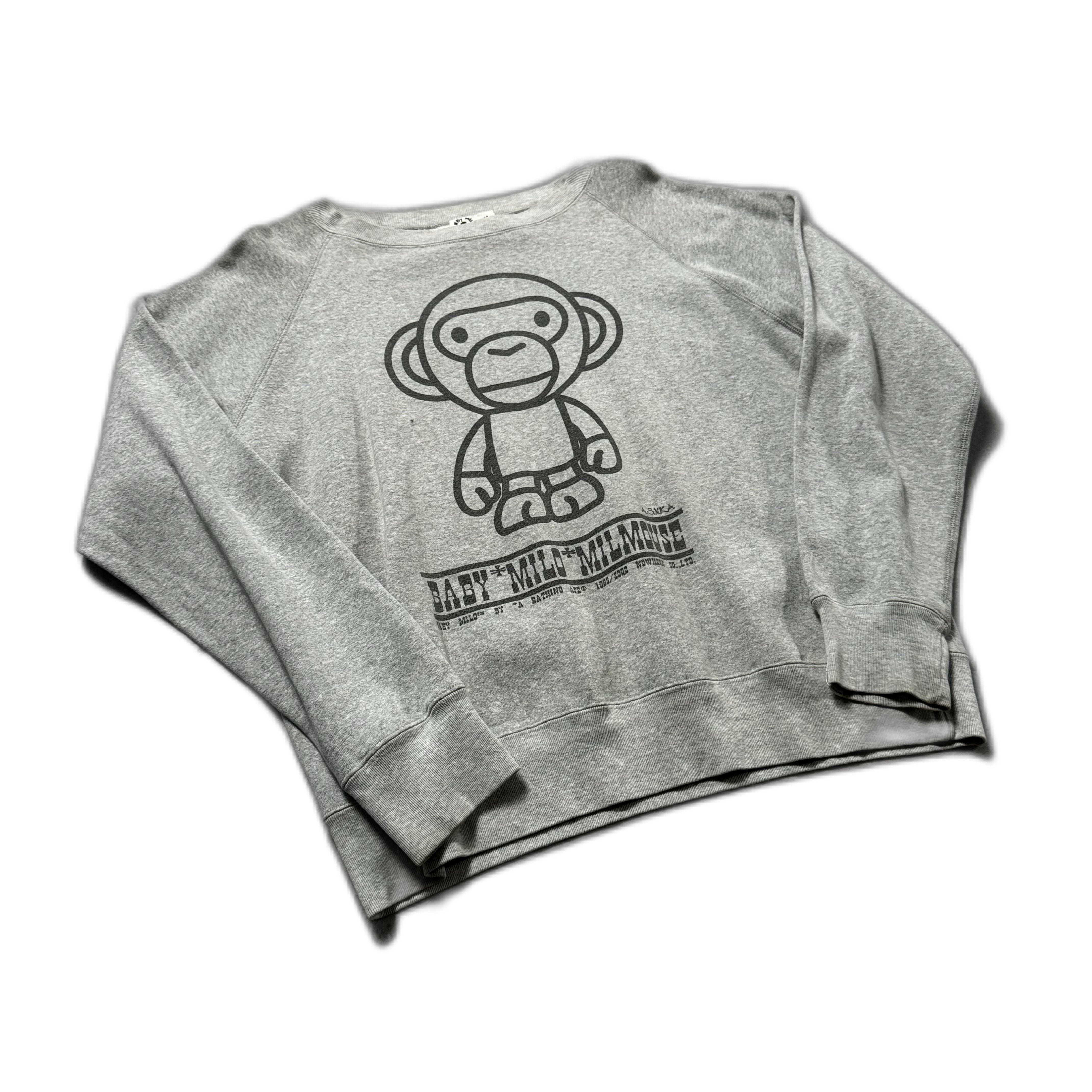 Grey A Bathing Ape (BAPE) Sweatshirt - M