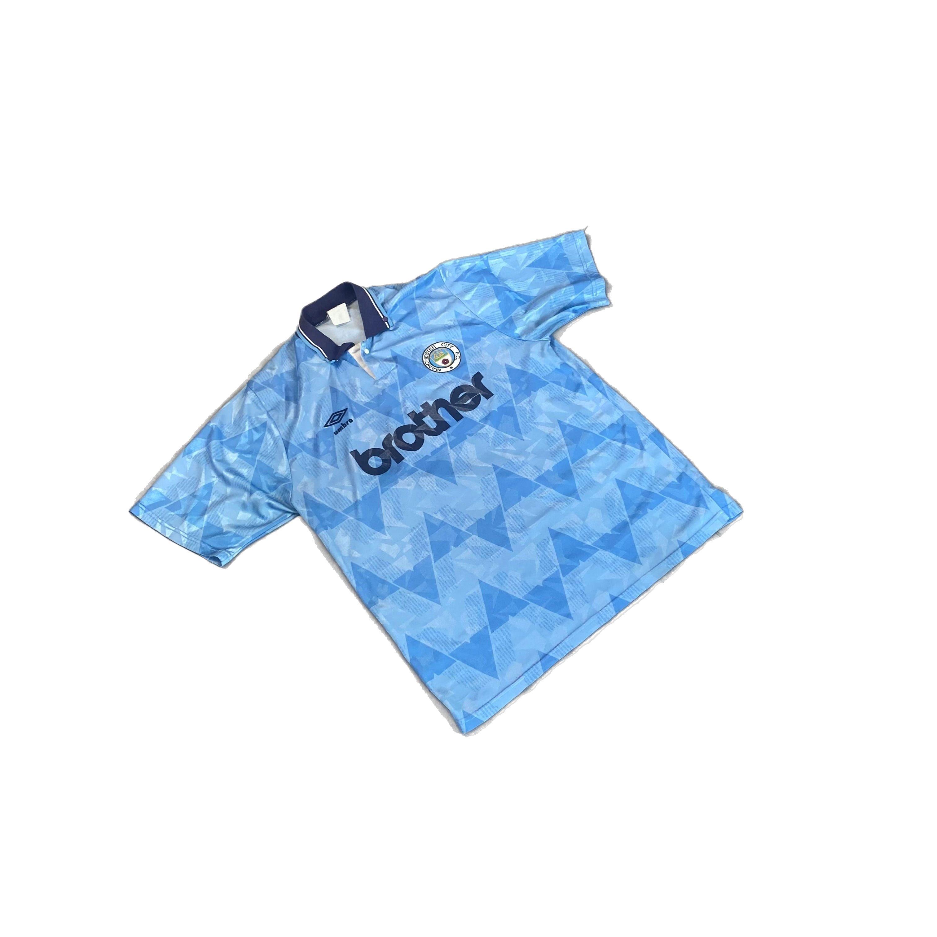 1989 - 91 Manchester City Home Shirt - XL