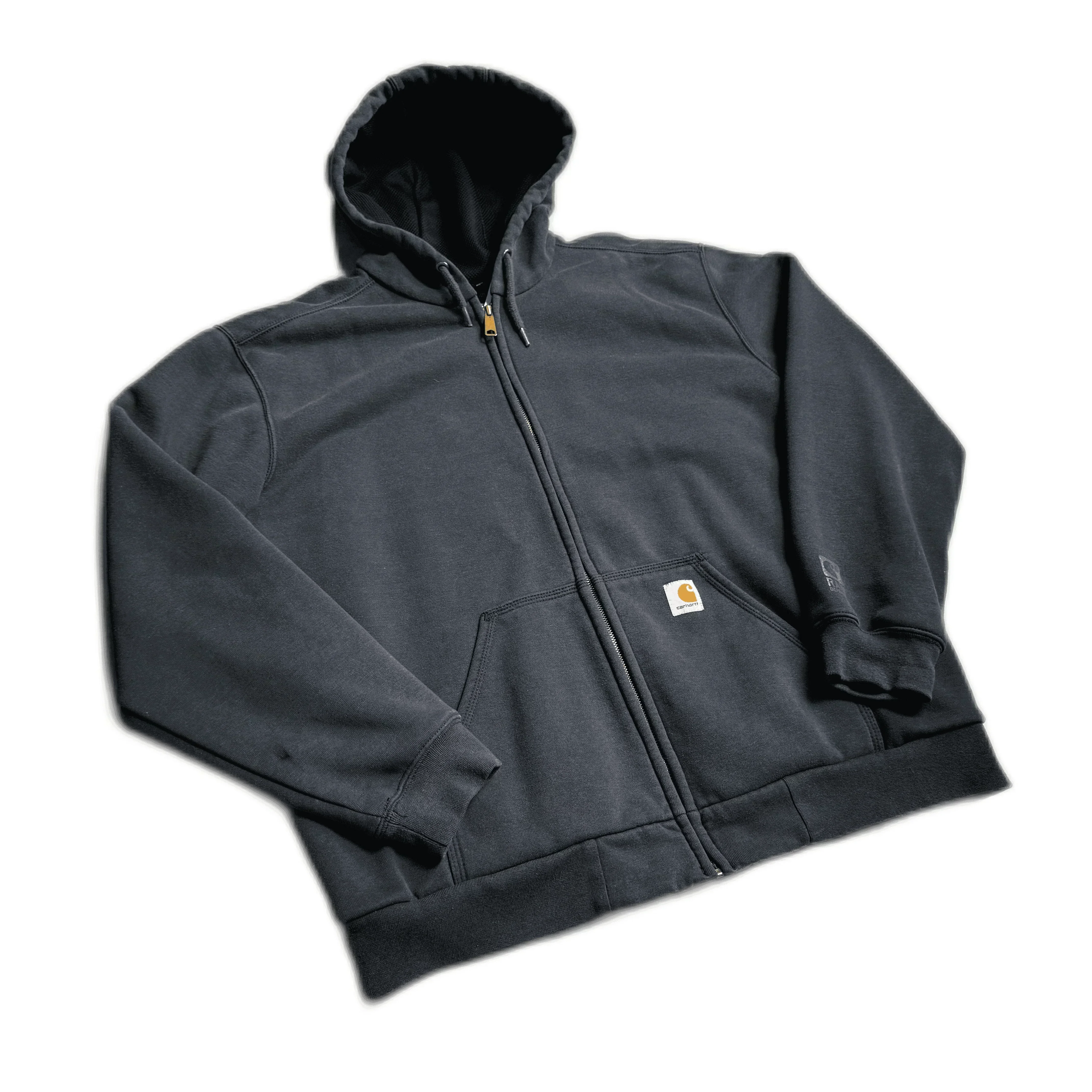 Black Carhartt Zip Up Hoodie - L