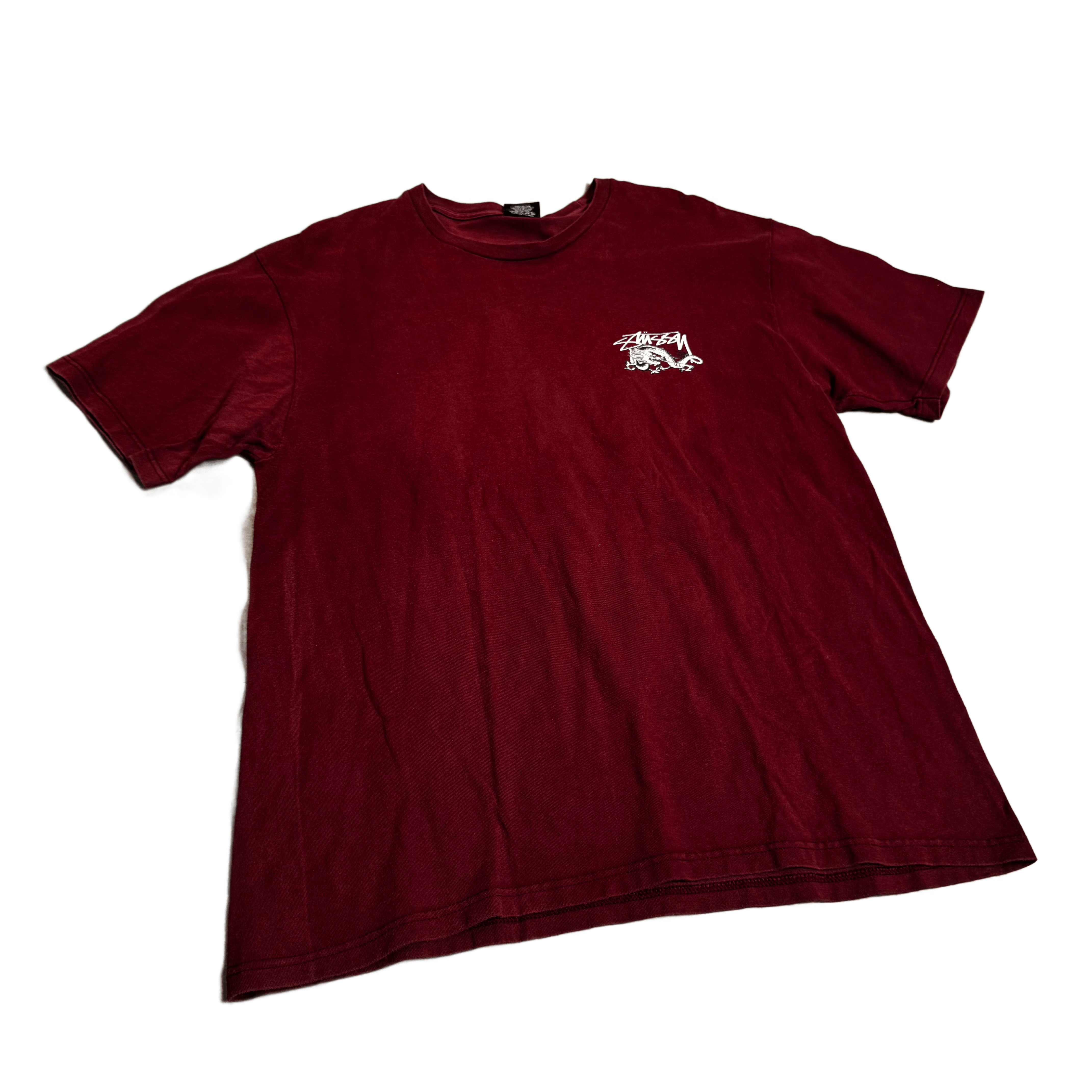 Burgundy Stussy Tee - L
