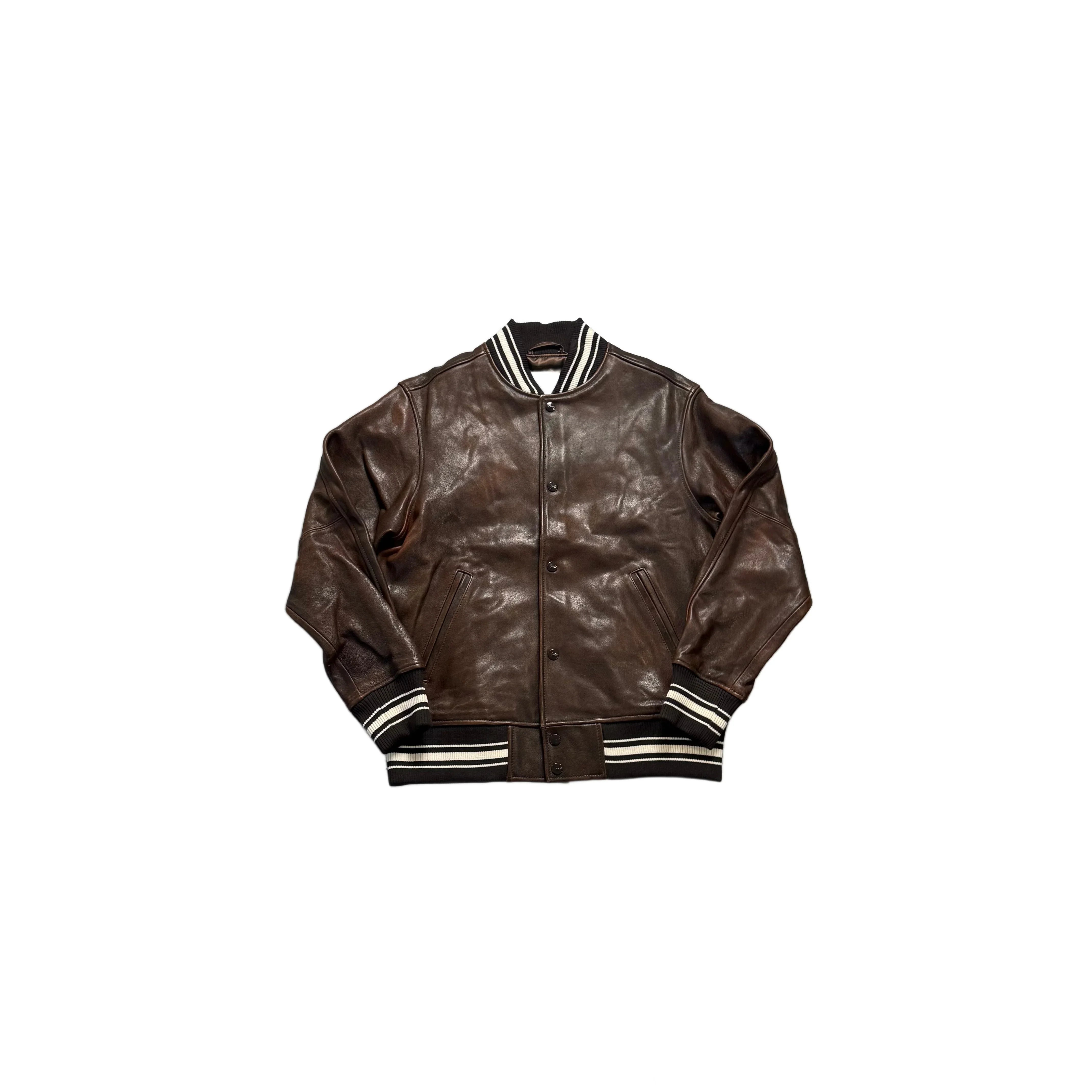 Brown Supreme Leather Jacket - S