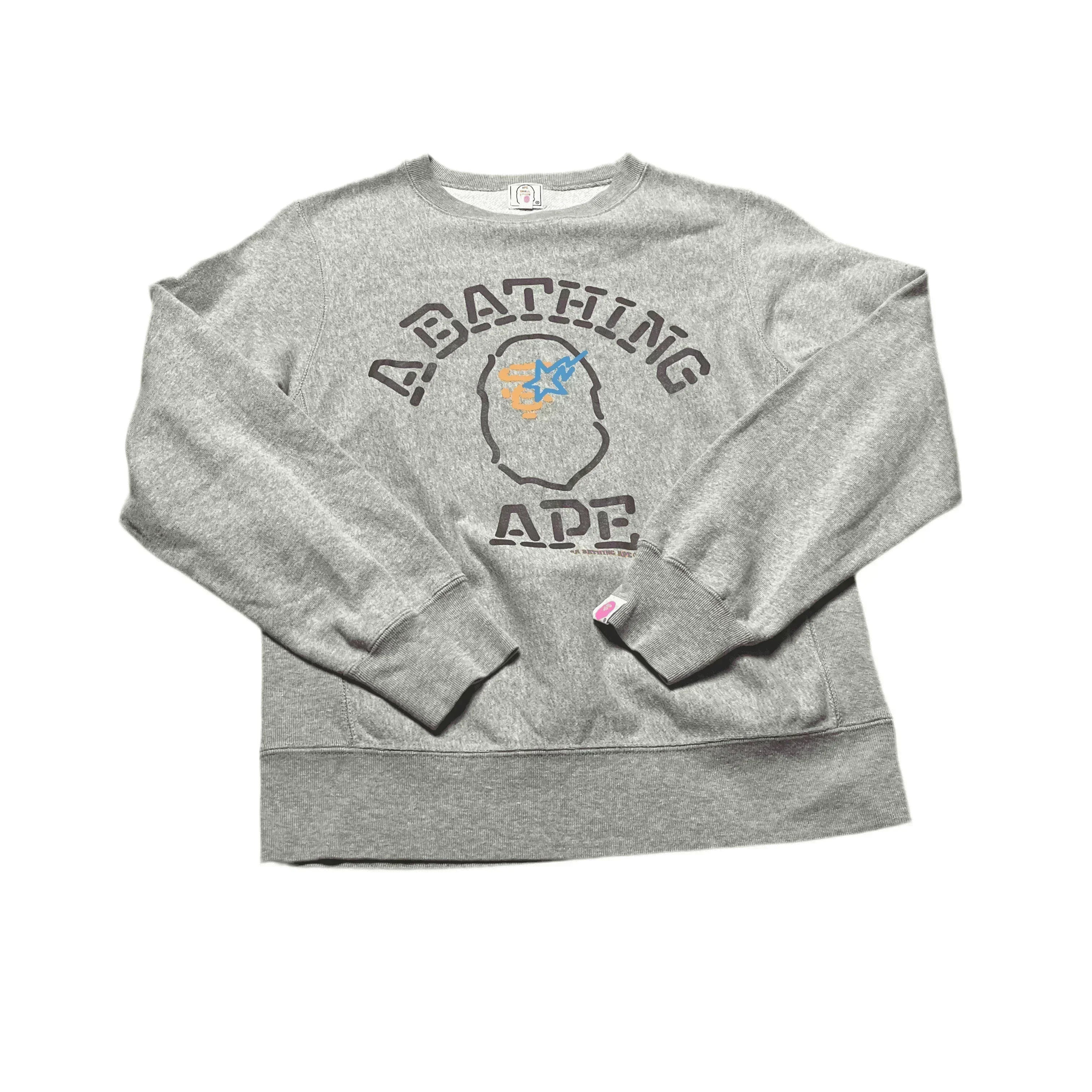 Grey A Bathing Ape (BAPE) Sweatshirt - M