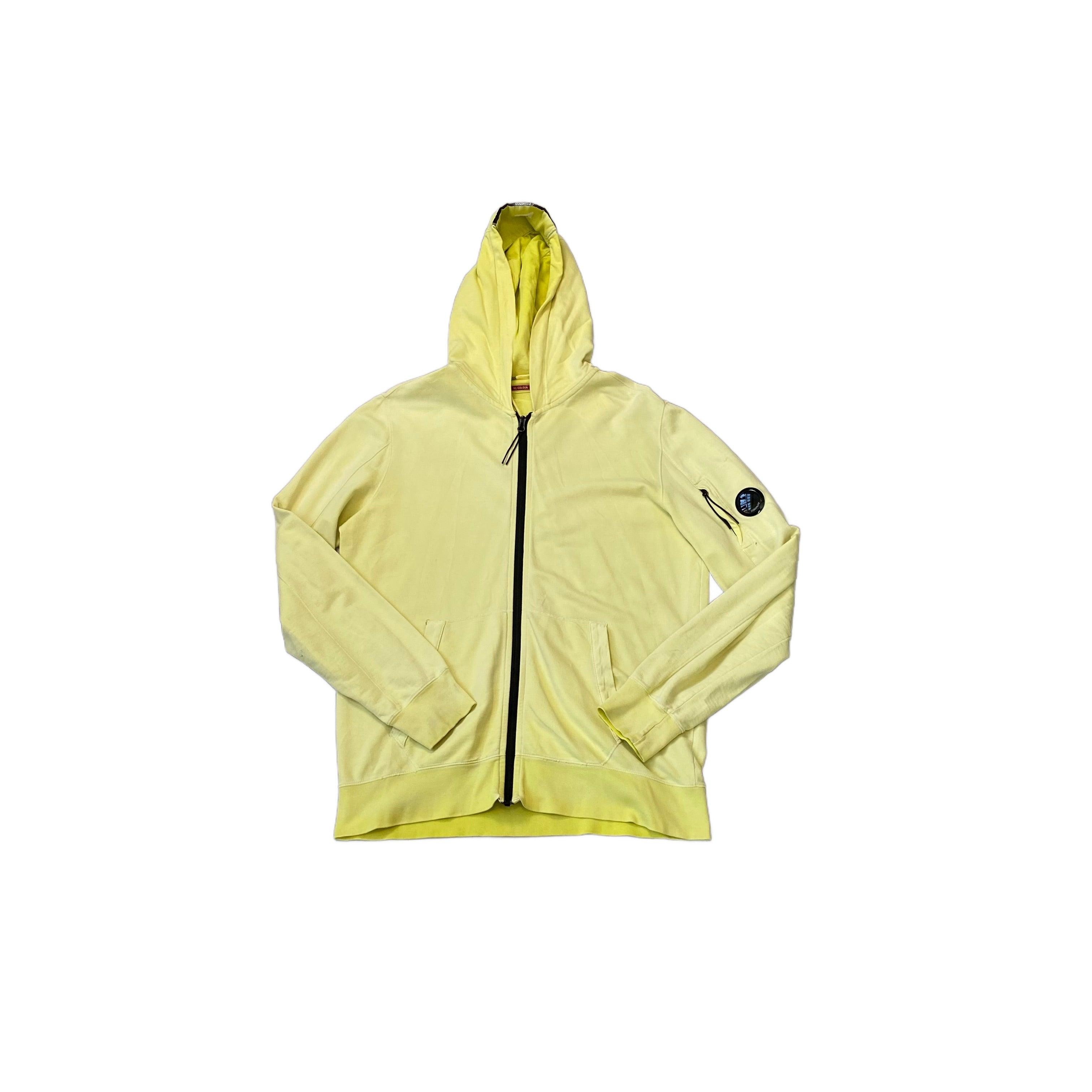 Yellow CP Company Zip Up Hoodie - XL