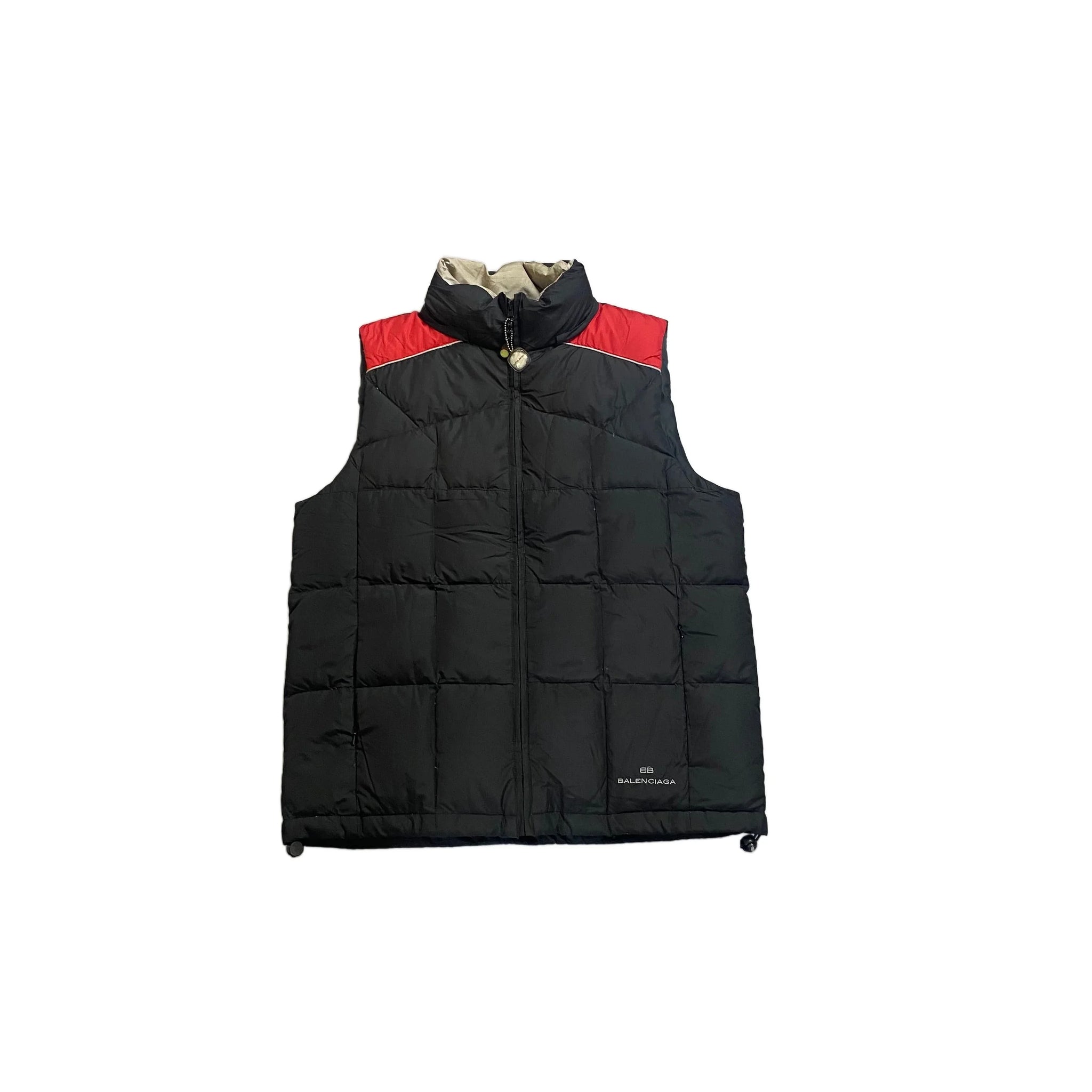 Vintage Black Balenciaga Puffer Gilet - L
