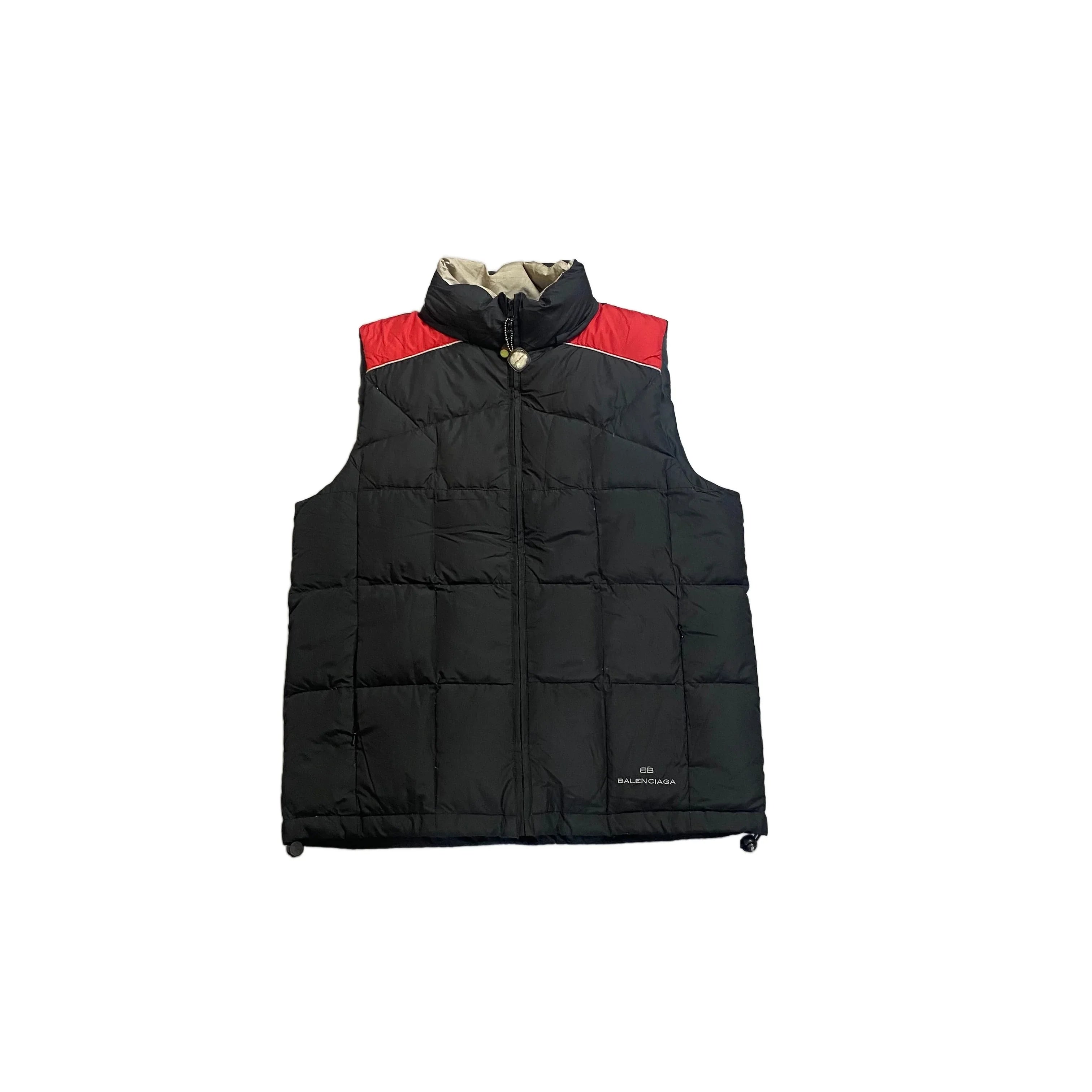 Vintage Black Balenciaga Puffer Gilet - L