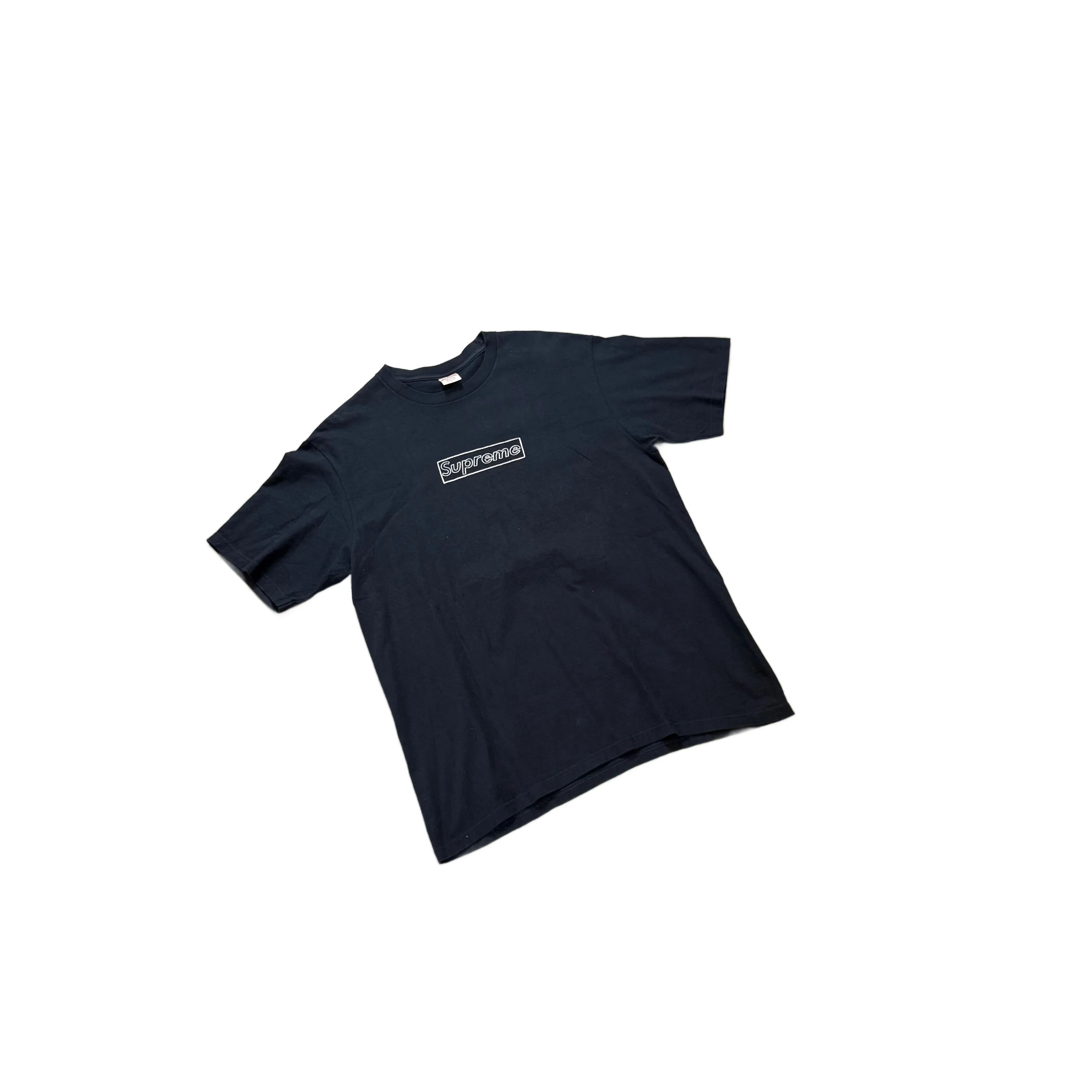Black Supreme KAWS Box Logo - L