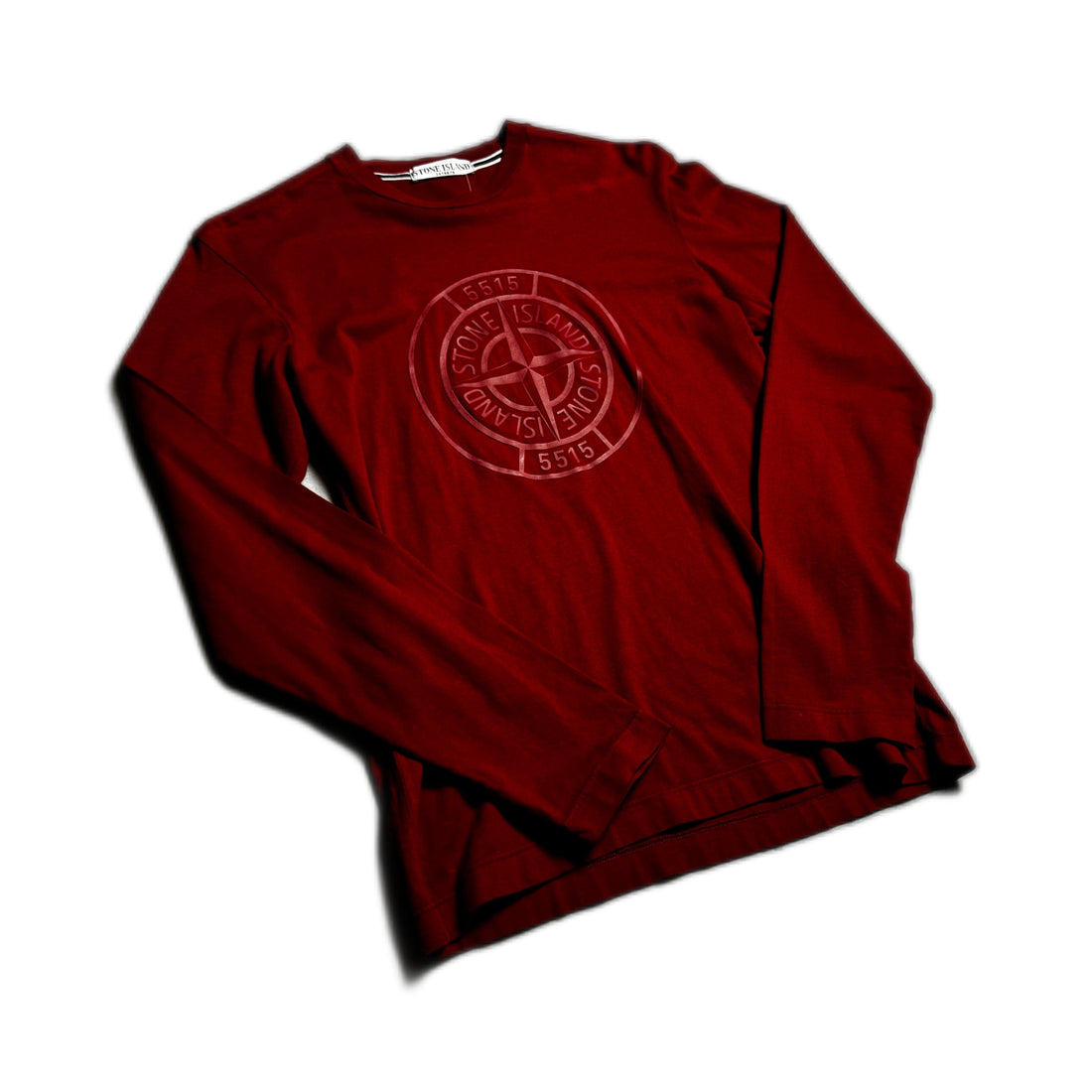 Burgundy Stone Island Tee - S