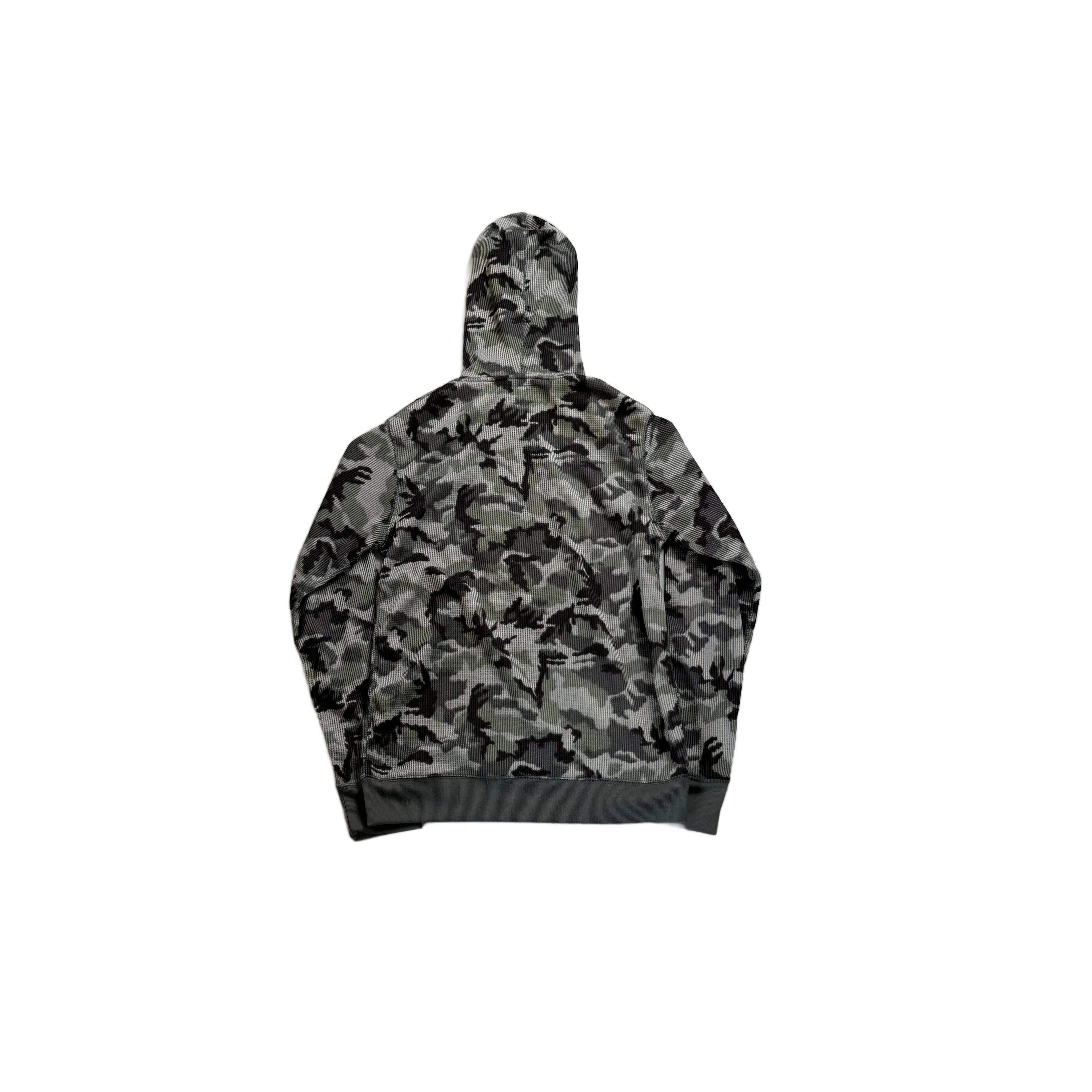 Camo Stussy Zip Up Hoodie - S