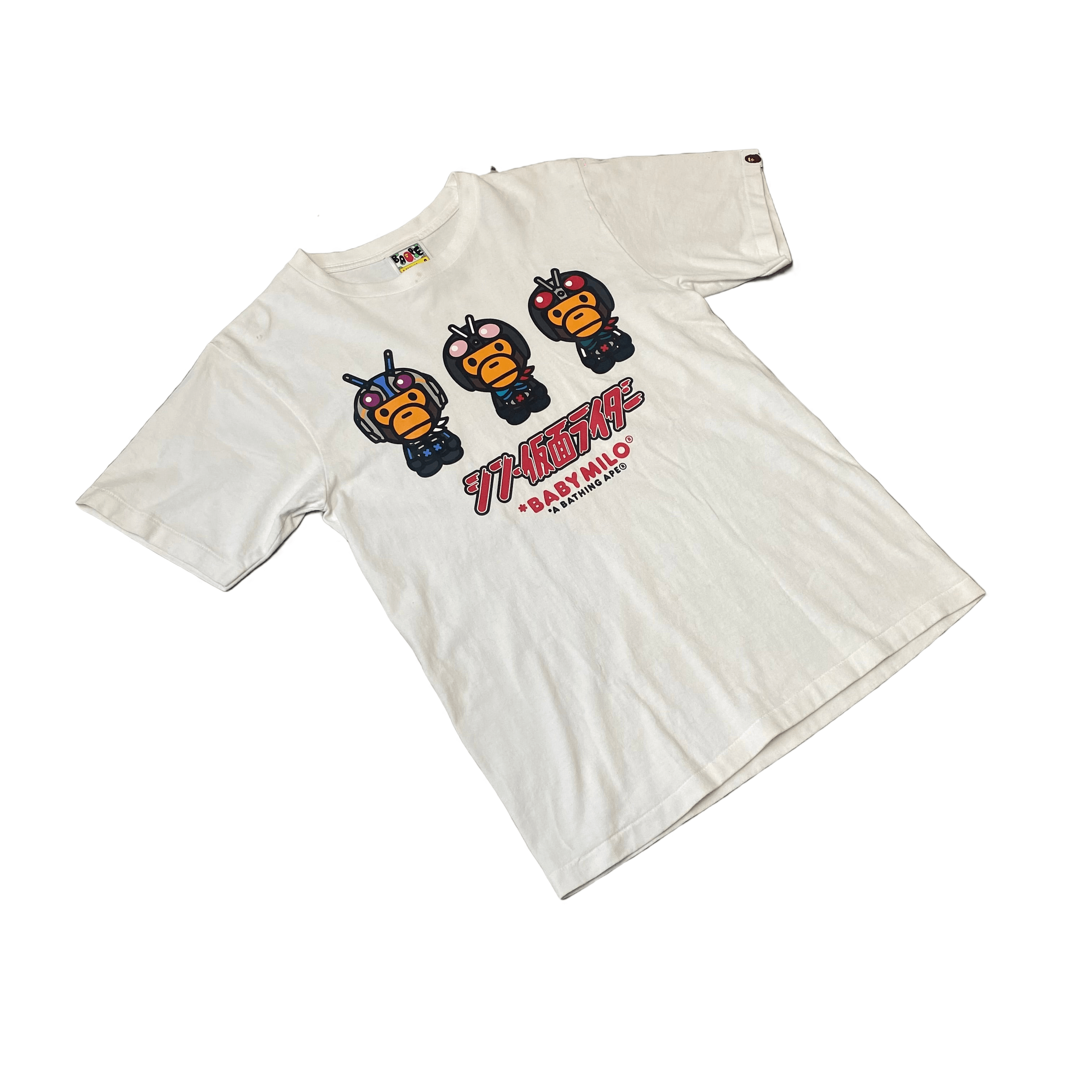 White A Bathing Ape (BAPE) x Shin Kamen Rider Tee - S