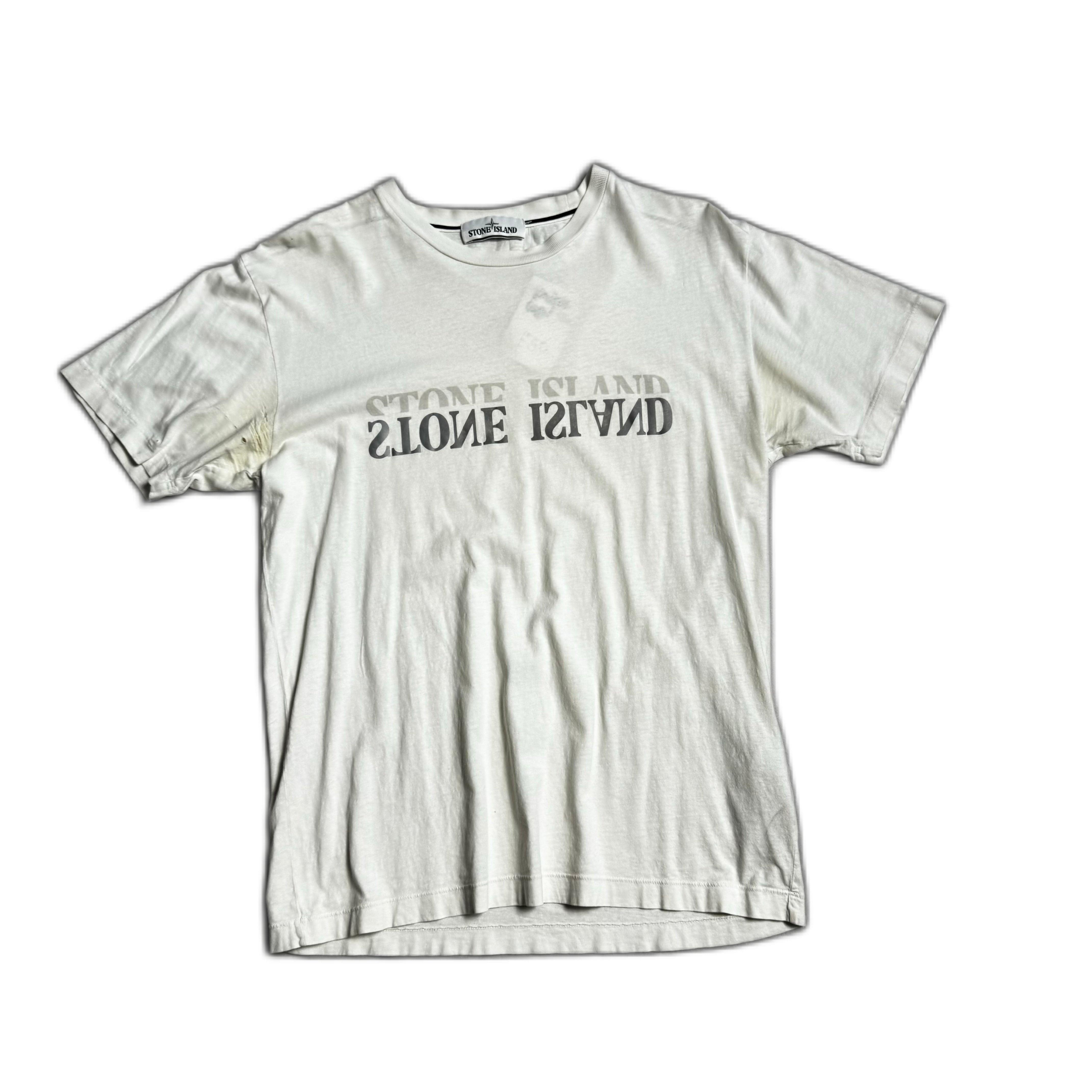 White Stone Island Tee - L