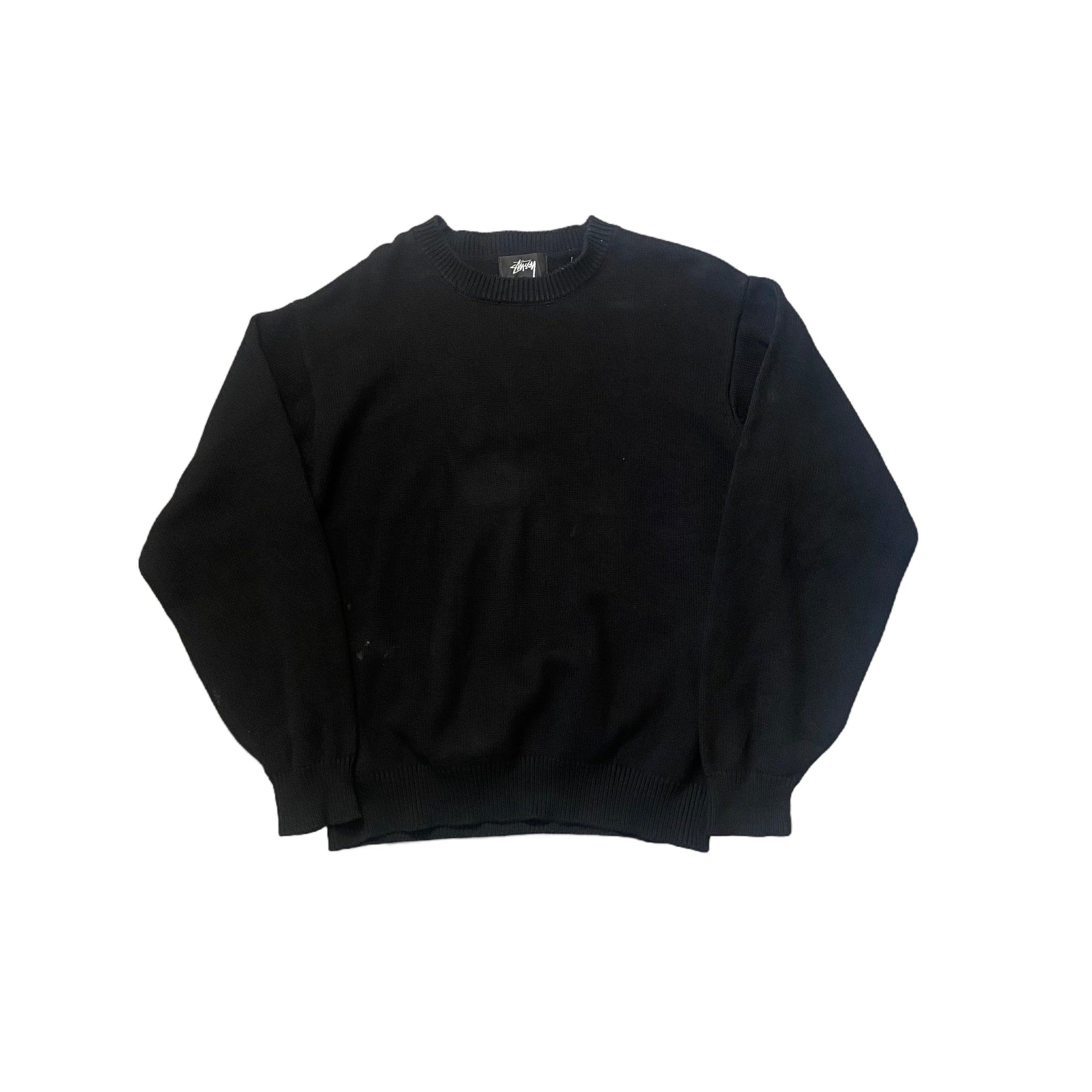 Black Stussy Knitted Sweatshirt - L