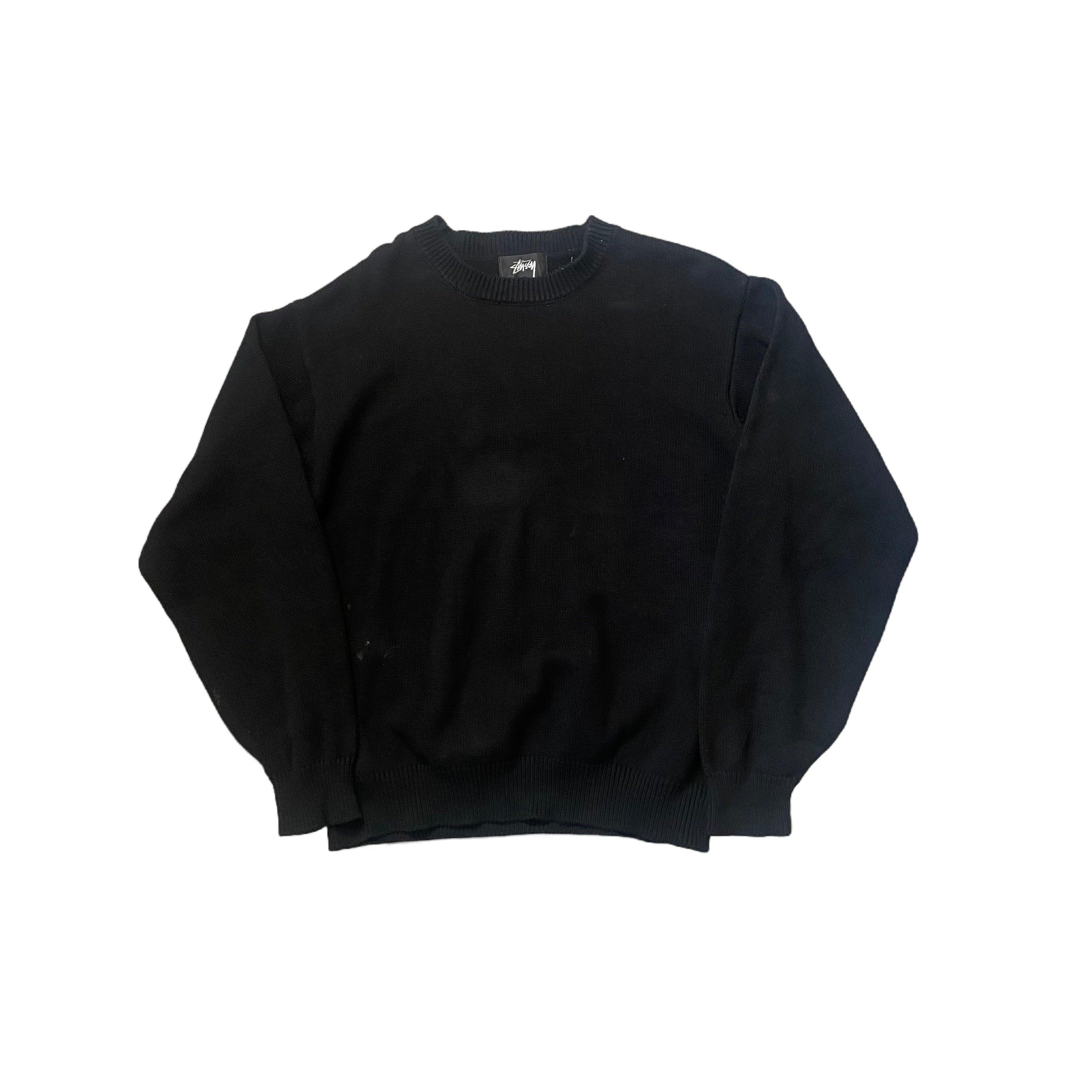 Black Stussy Knitted Sweatshirt - L