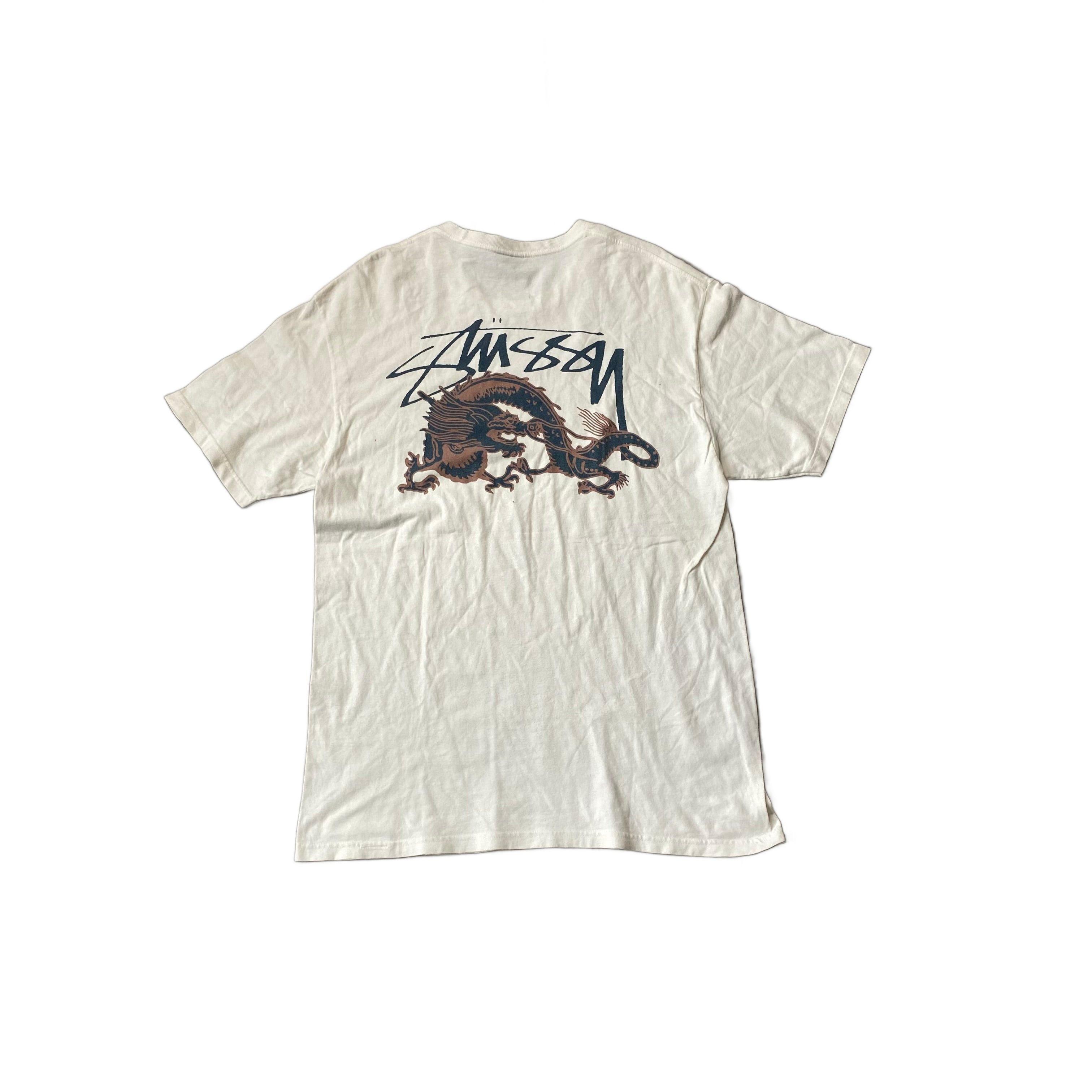 White Stussy Tee - L