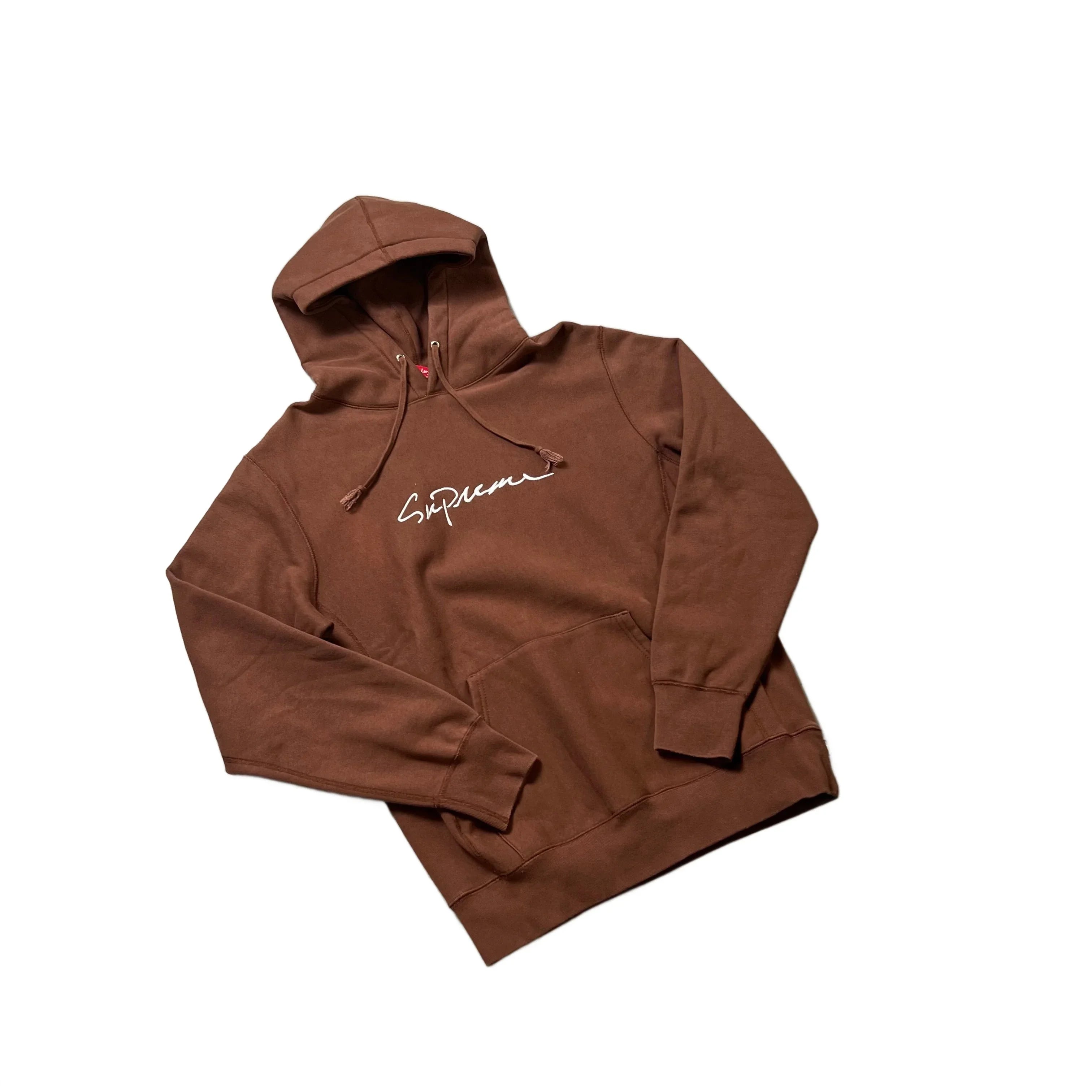 Brown Supreme Hoodie - L