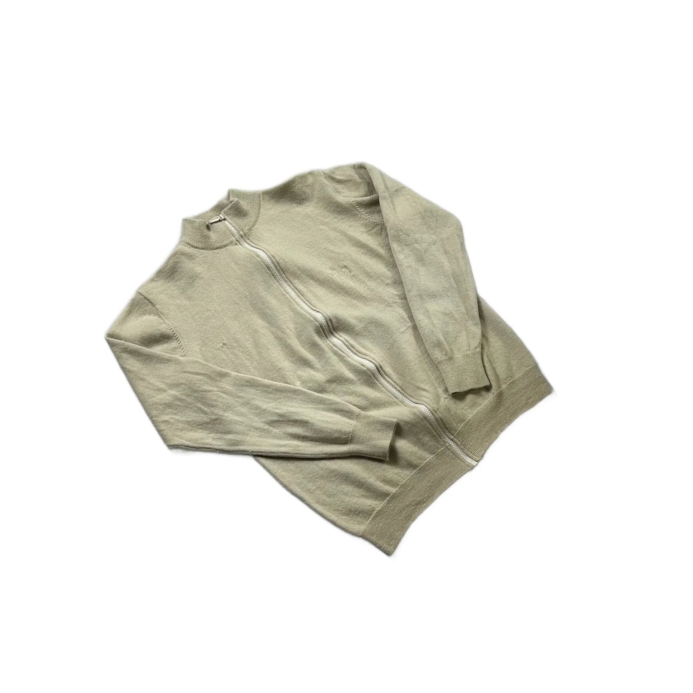Cream Stussy Full Zip Jacket - L (Recommended Size- S)