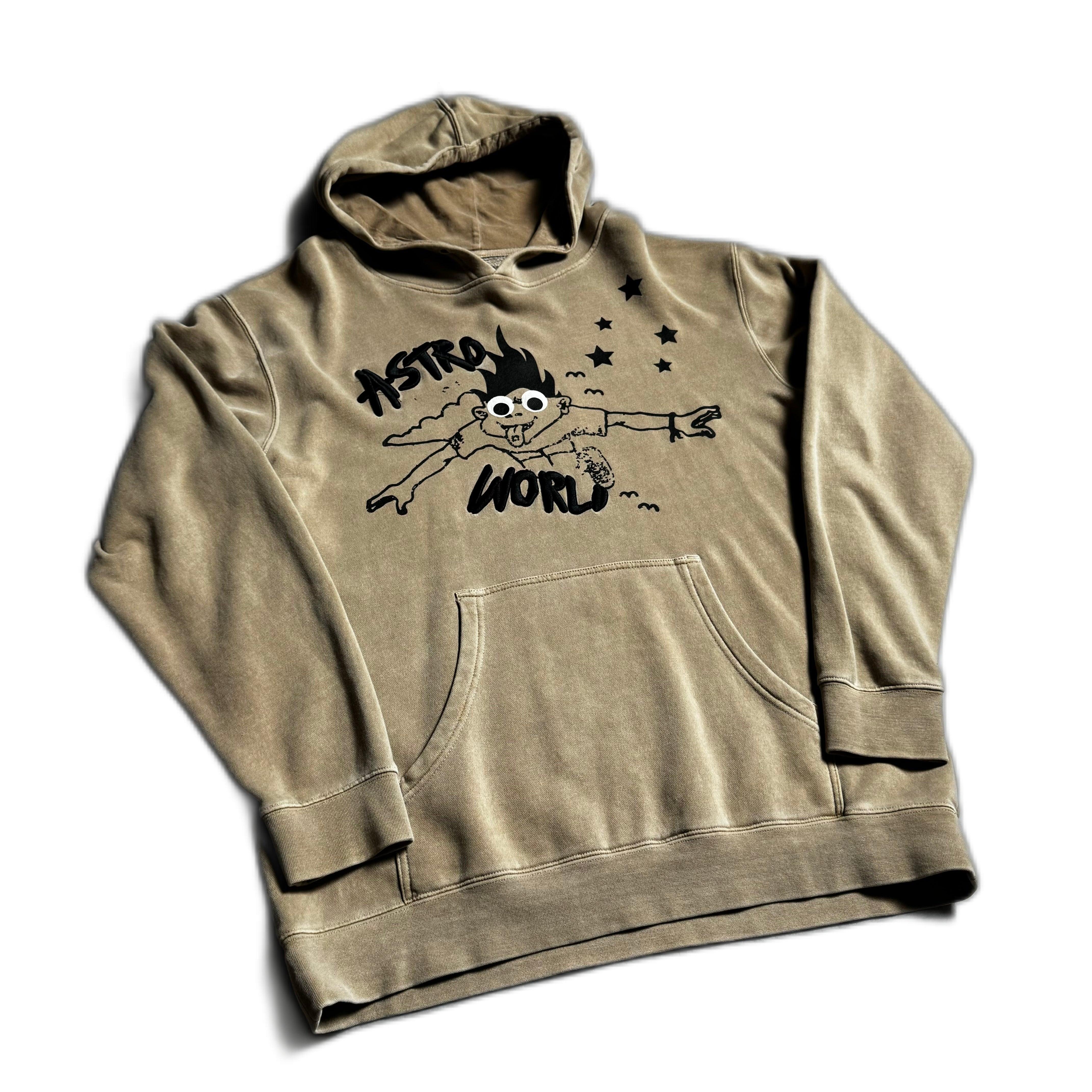 Beige Travis Scott Astroworld Hoodie - L