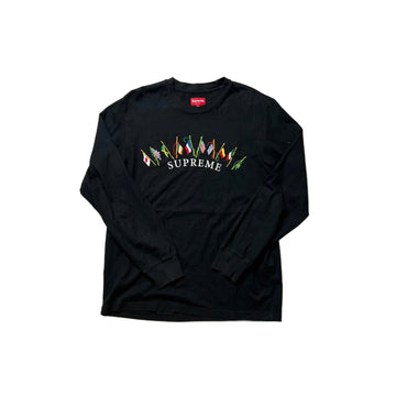 Black Supreme Long Sleeve Tee - S