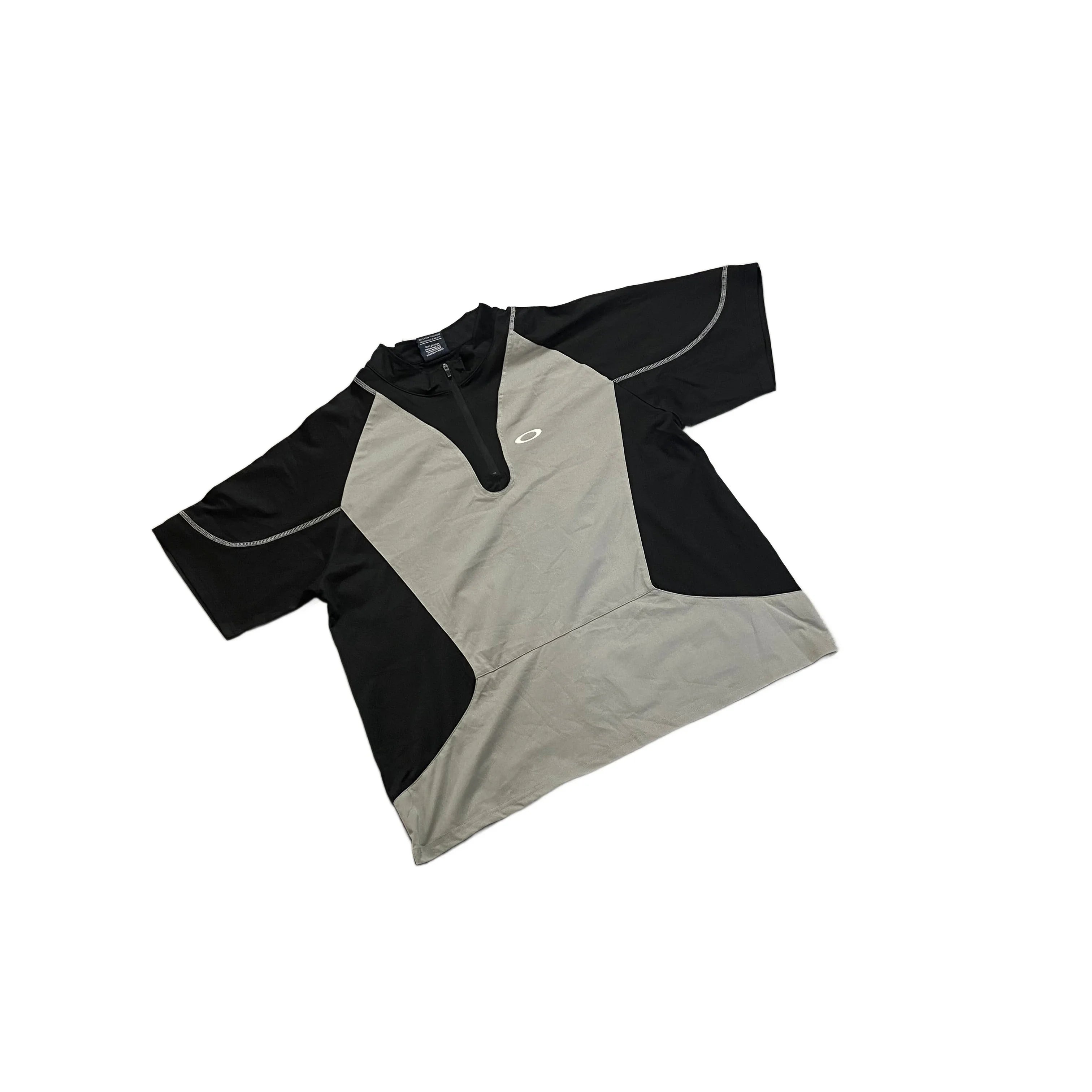 Grey + Black Oakley 1/4 Zip Tee - XL