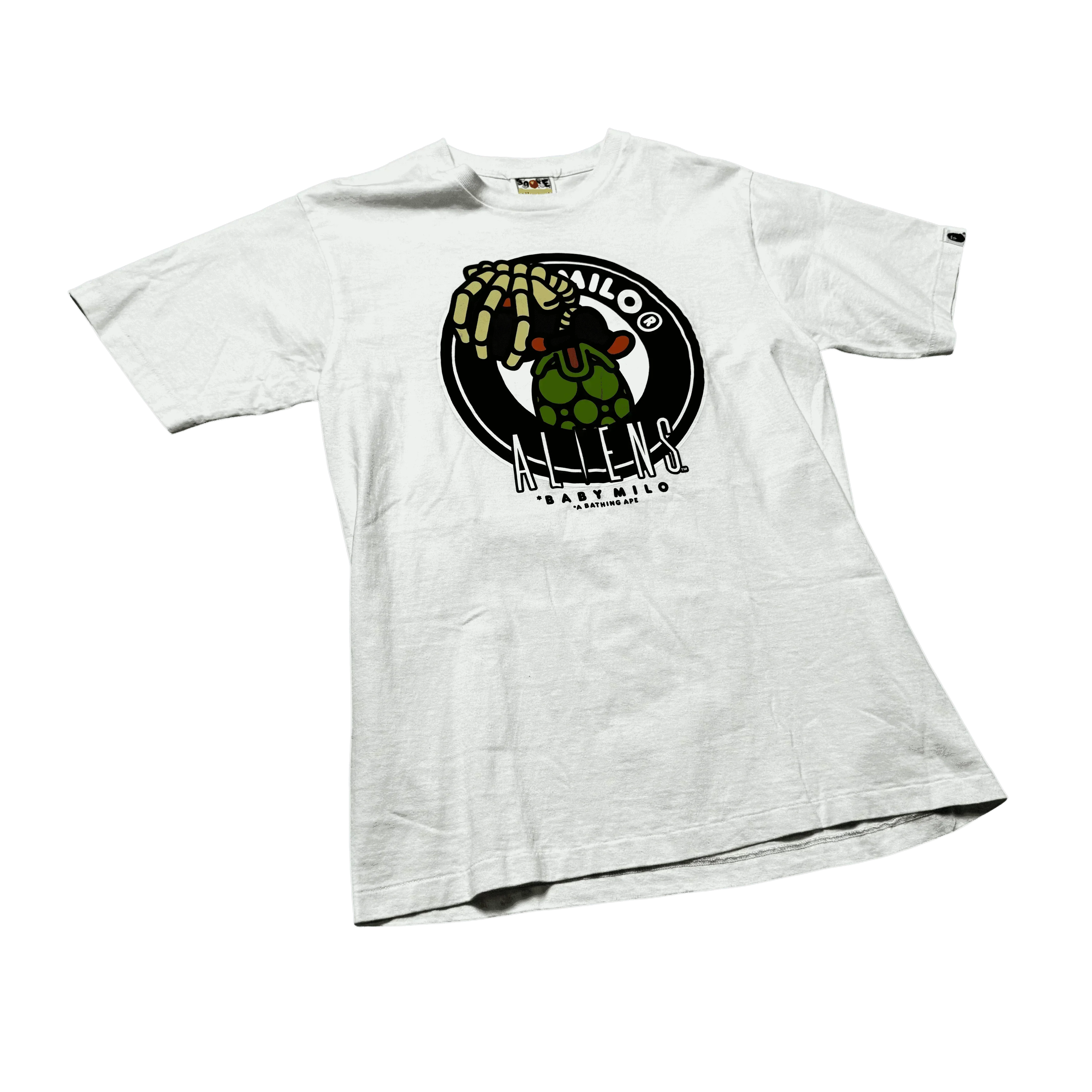 White A Bathing Ape (BAPE) x Aliens Tee - M