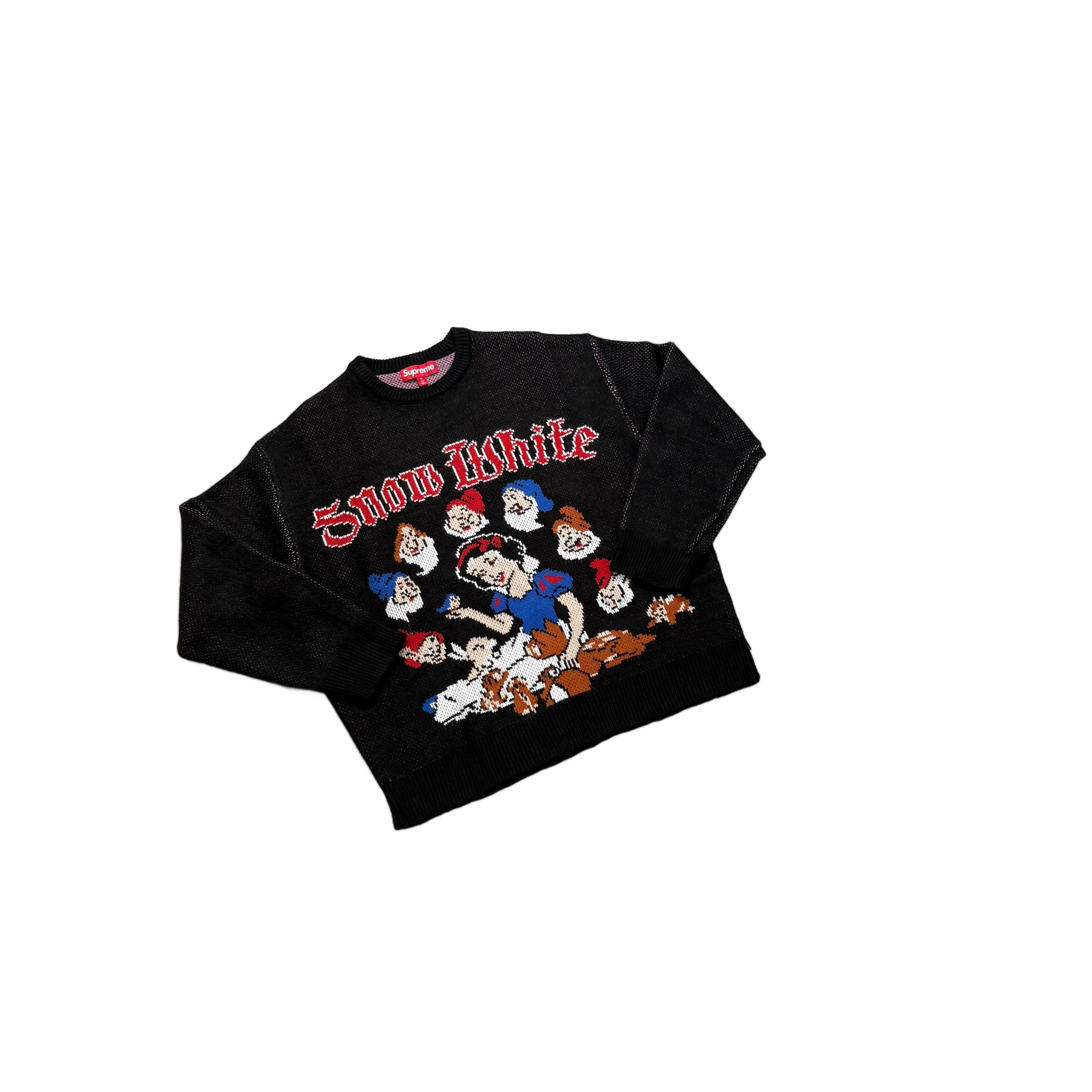 Black Supreme Snow White Knitted Sweatshirt - XL