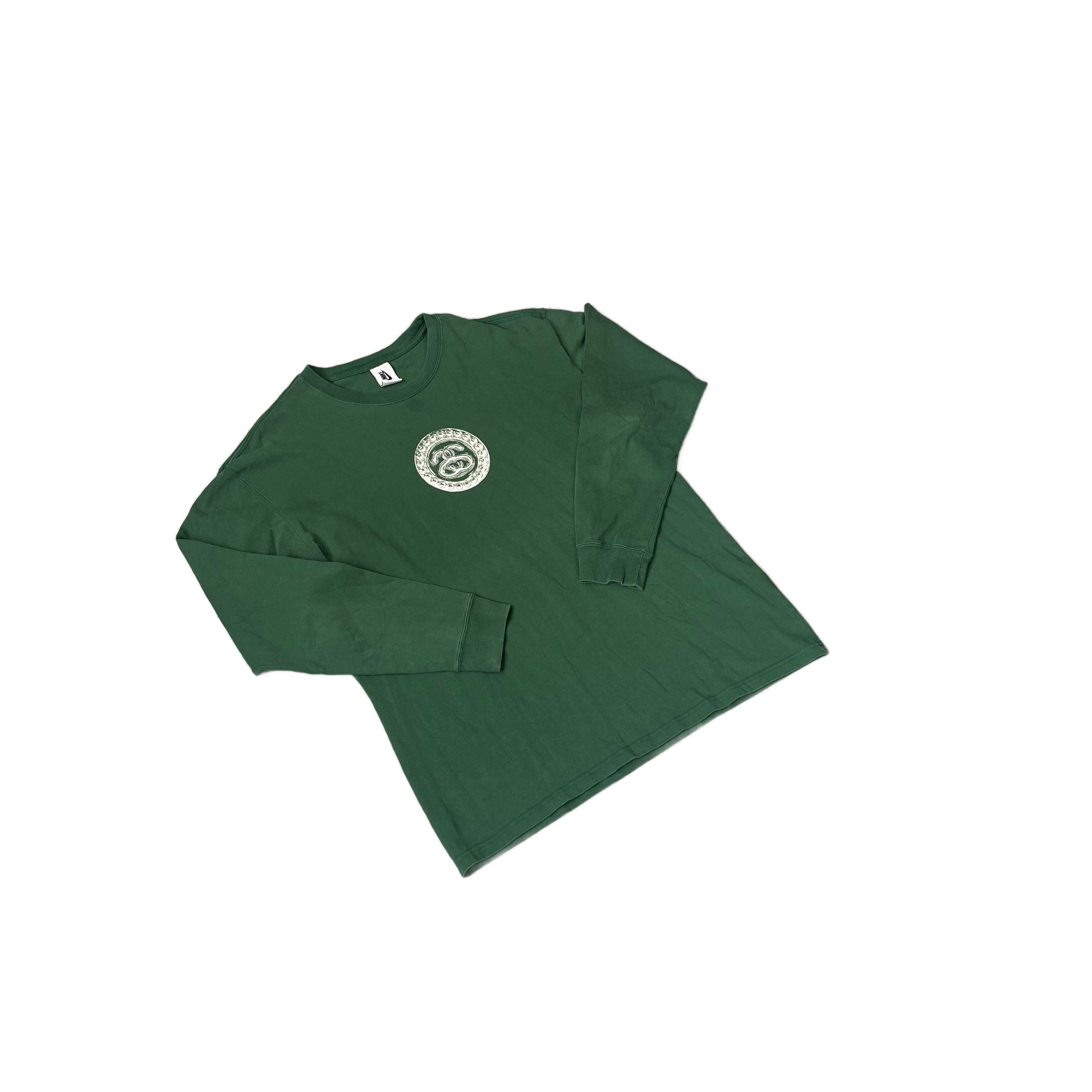 Green Nike x Stussy Long Sleeve Tee - L