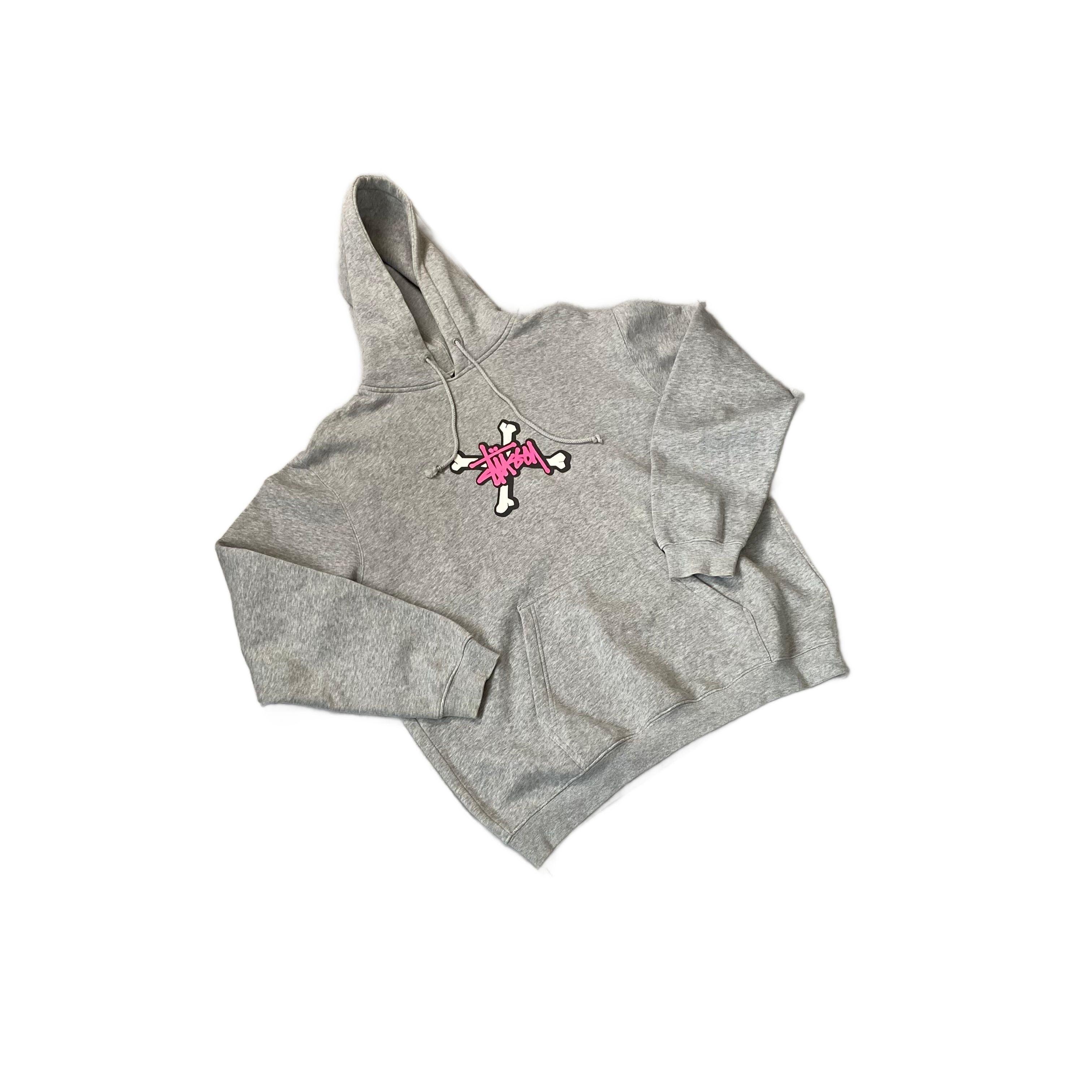 Grey Stussy Hoodie - L