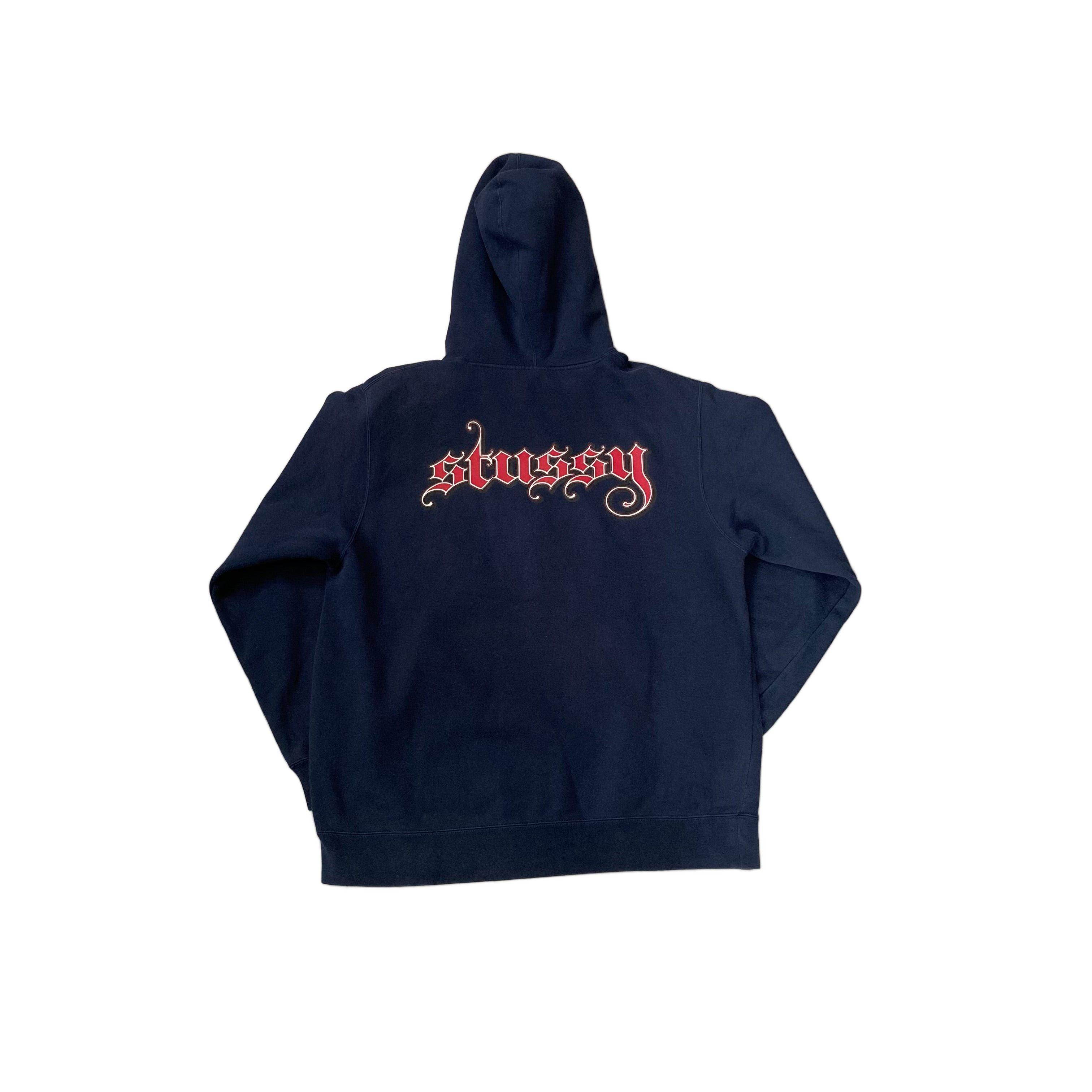 Navy Blue Stussy Hoodie - S