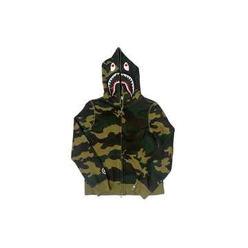 Green Camo A Bathing Ape (BAPE) Shark Hoodie - XS