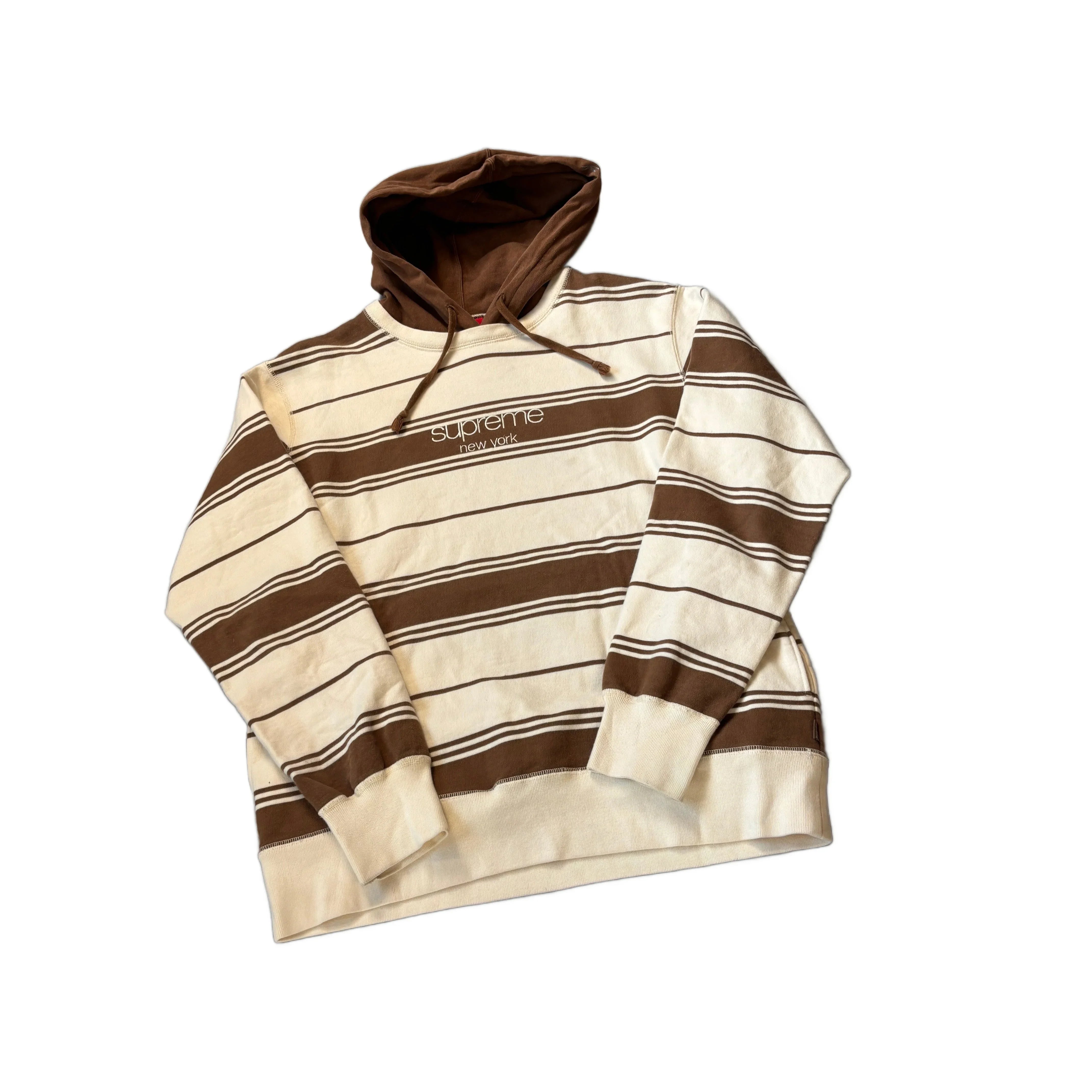 Brown Supreme Hoodie - M