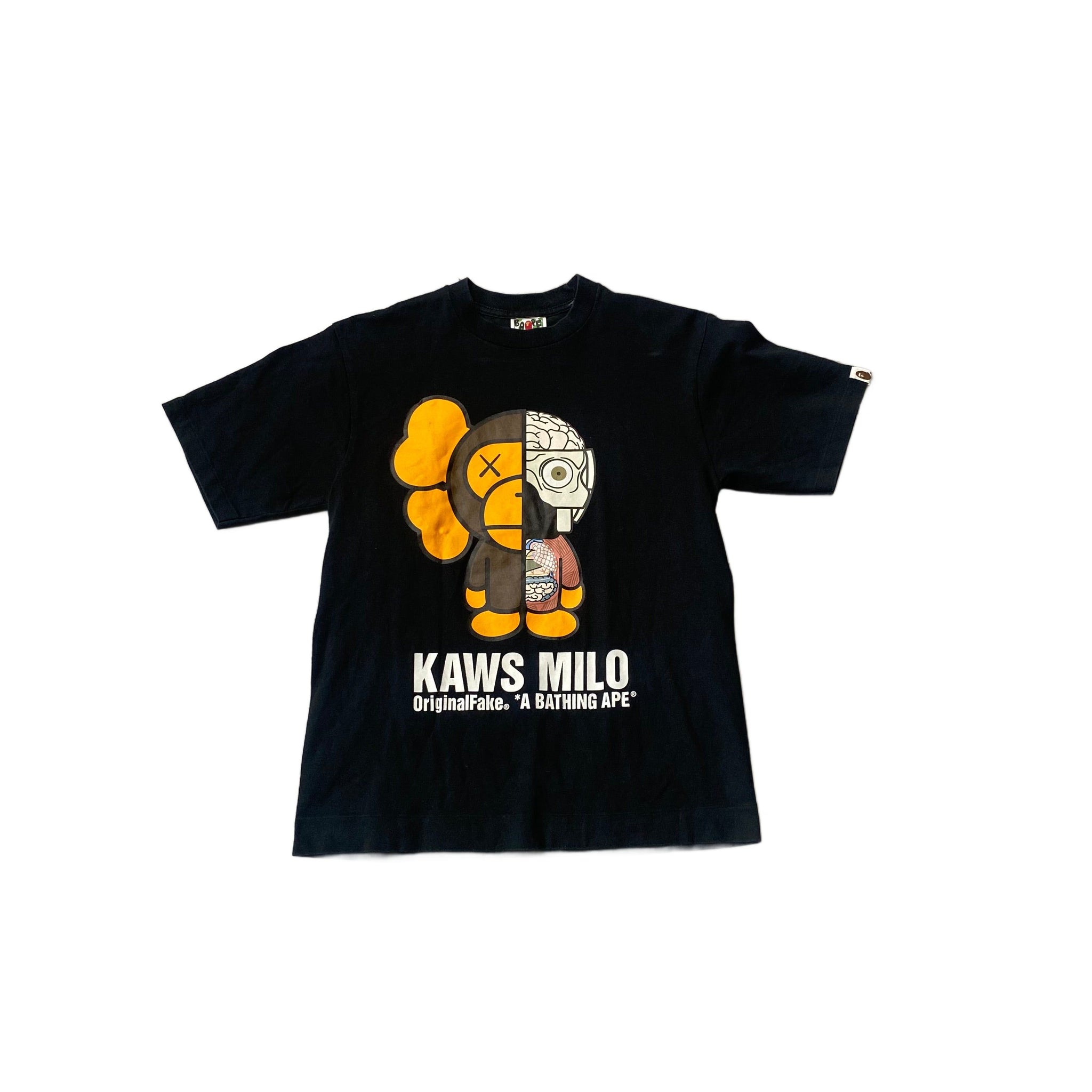 Black A Bathing Ape (BAPE) x KAWS Tee - S
