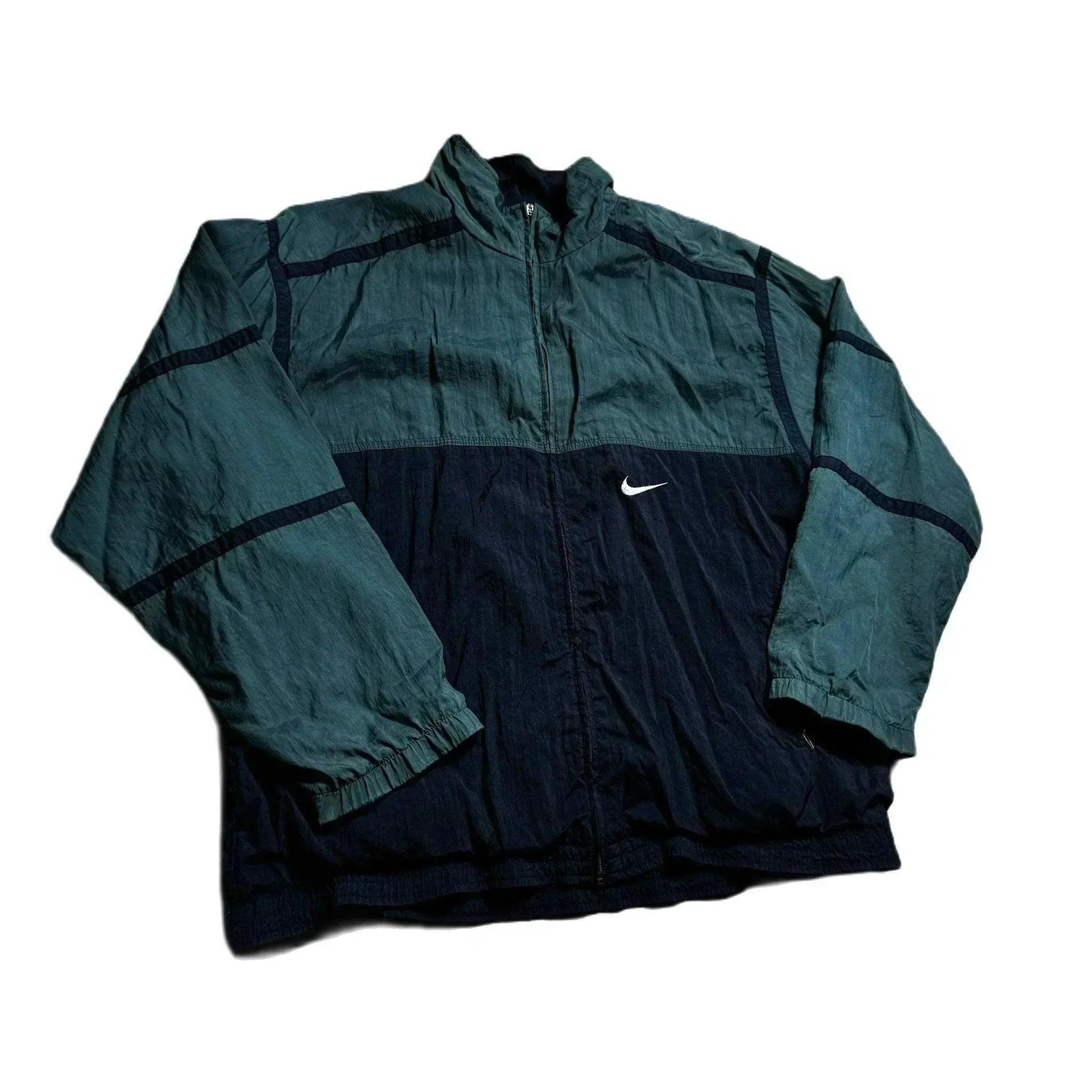 Vintage 90s Green + Blue Nike Jacket - L