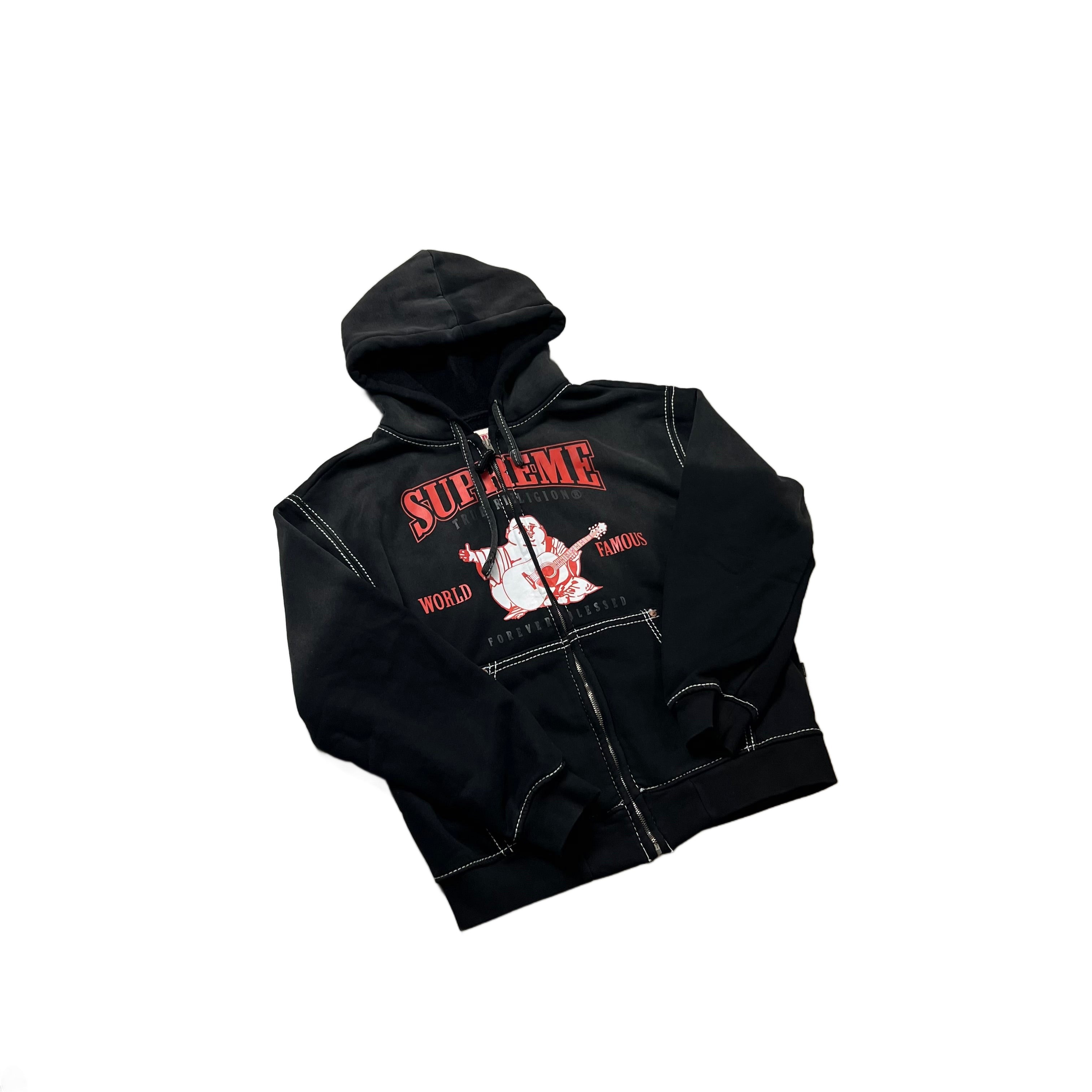 Black Supreme x True Religion Zip Up Hoodie - S