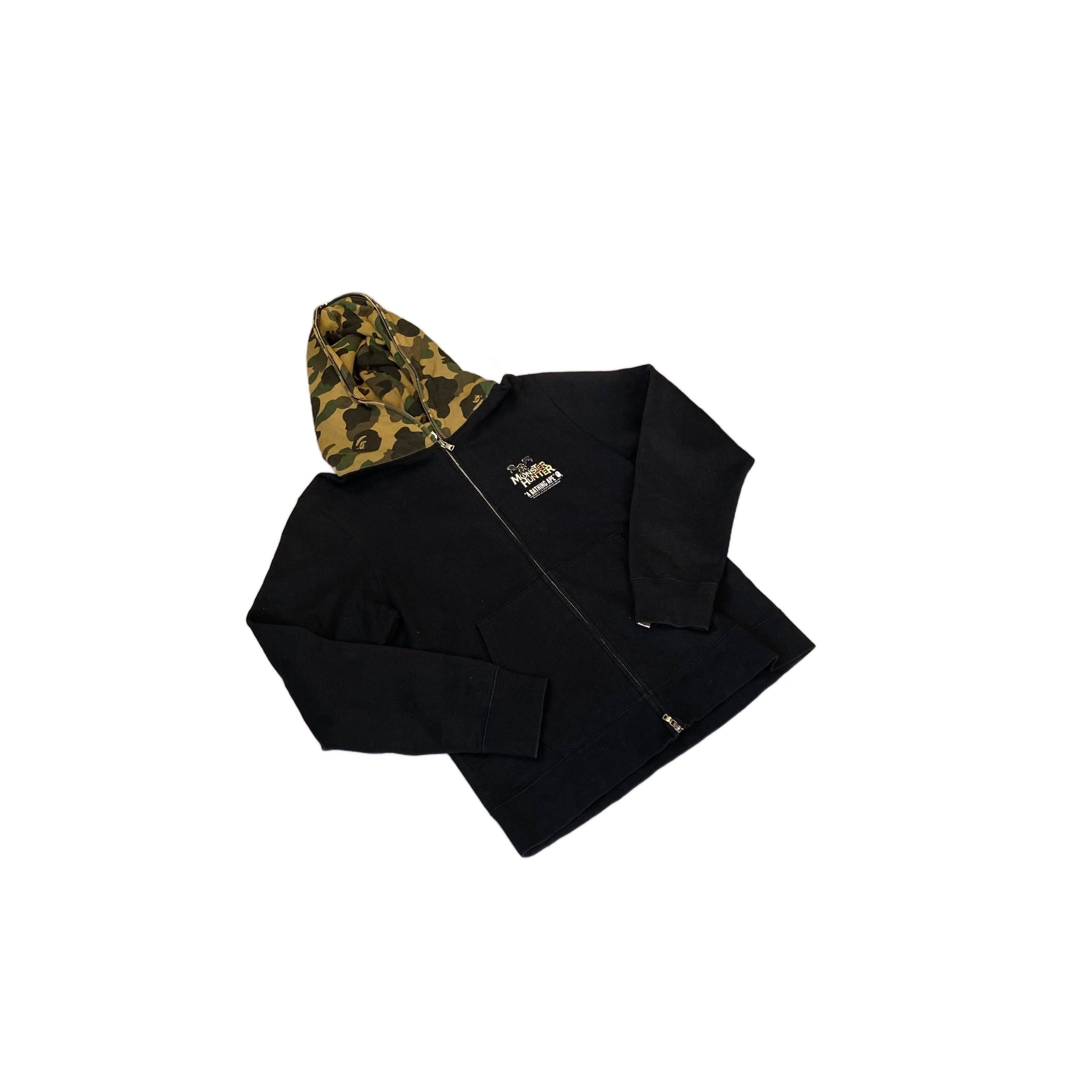 Black A Bathing Ape (BAPE) x Monster Hunters Hoodie M