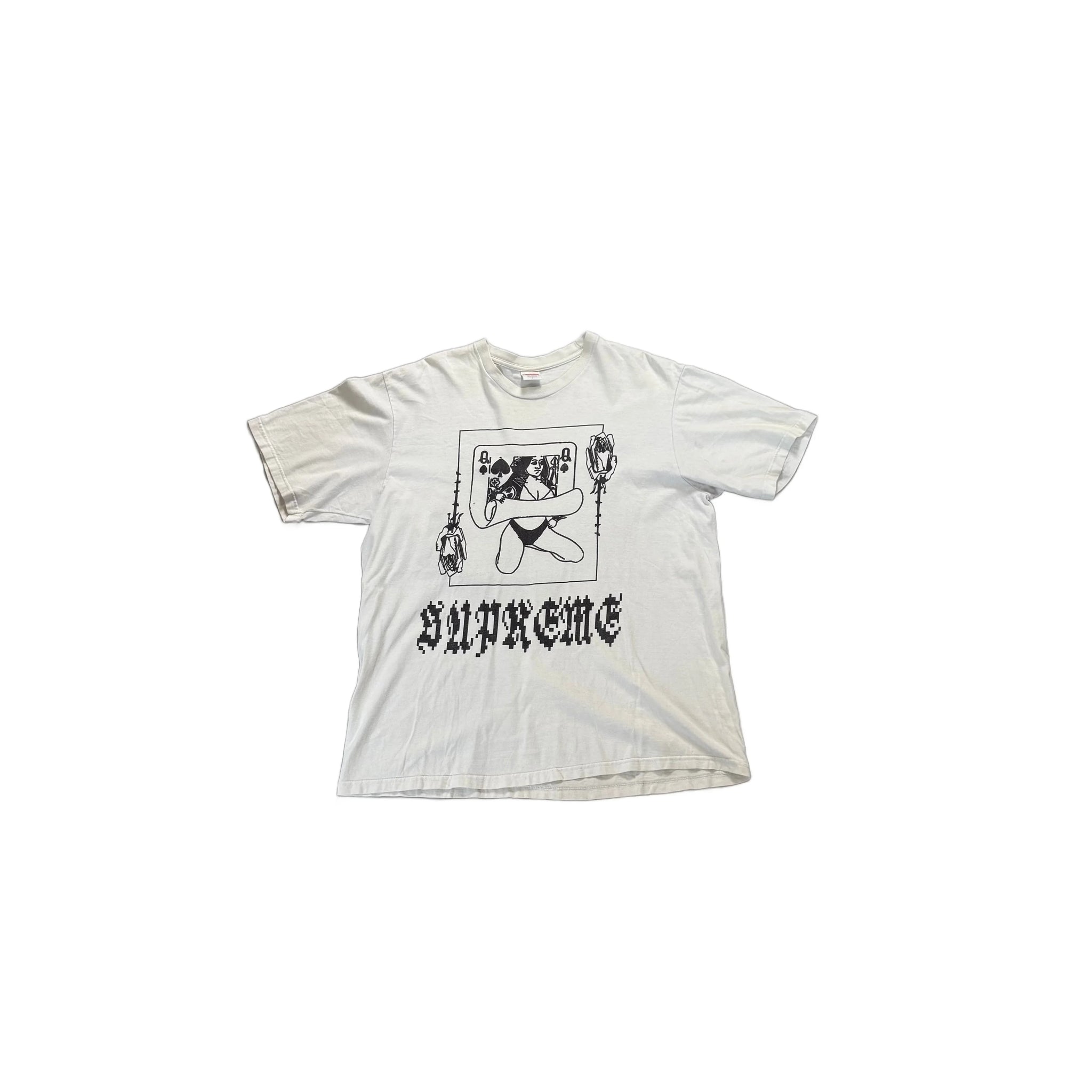 White Supreme Tee - L