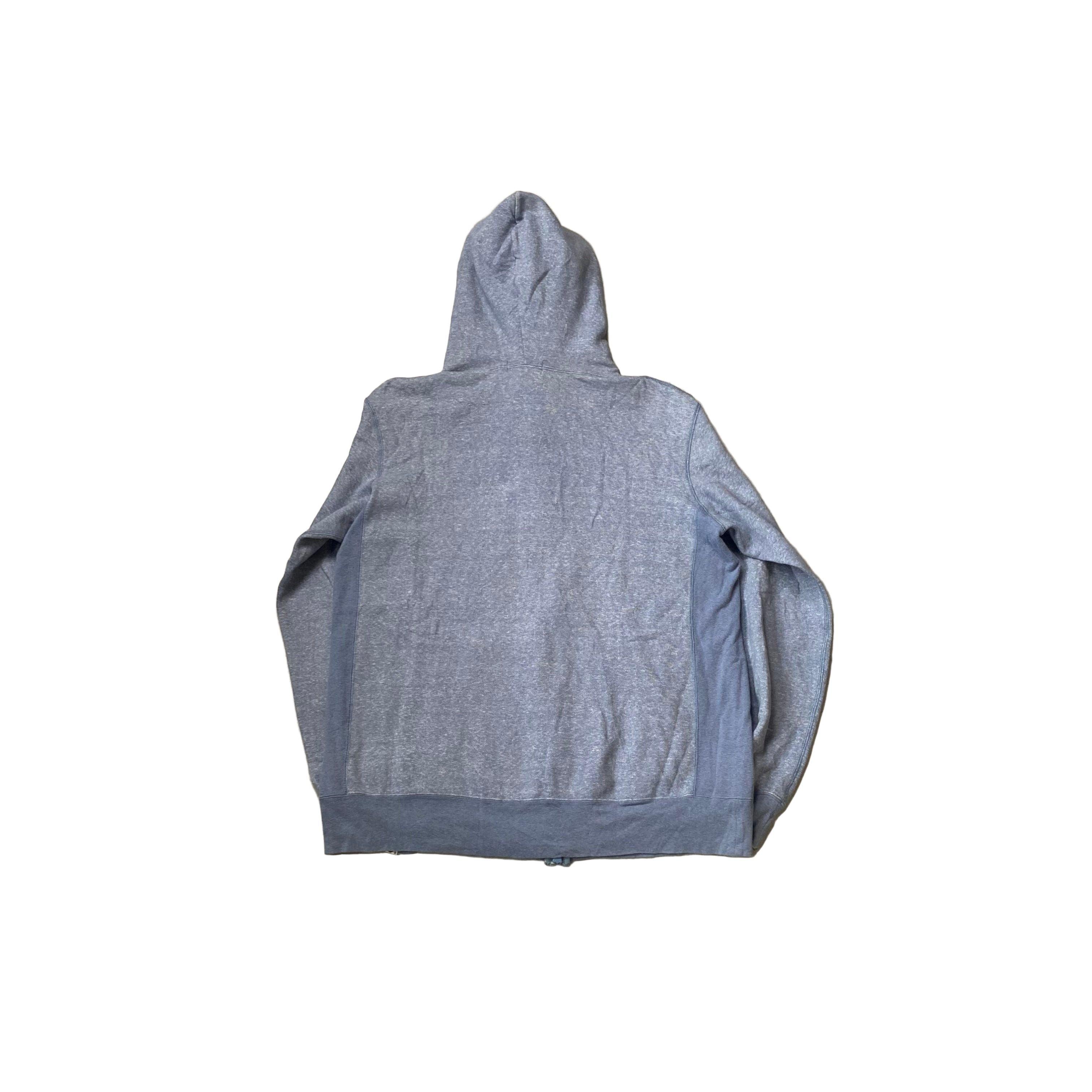 Grey/ Light Blue A Bathing Ape (BAPE) Zip Up Hoodie - XL