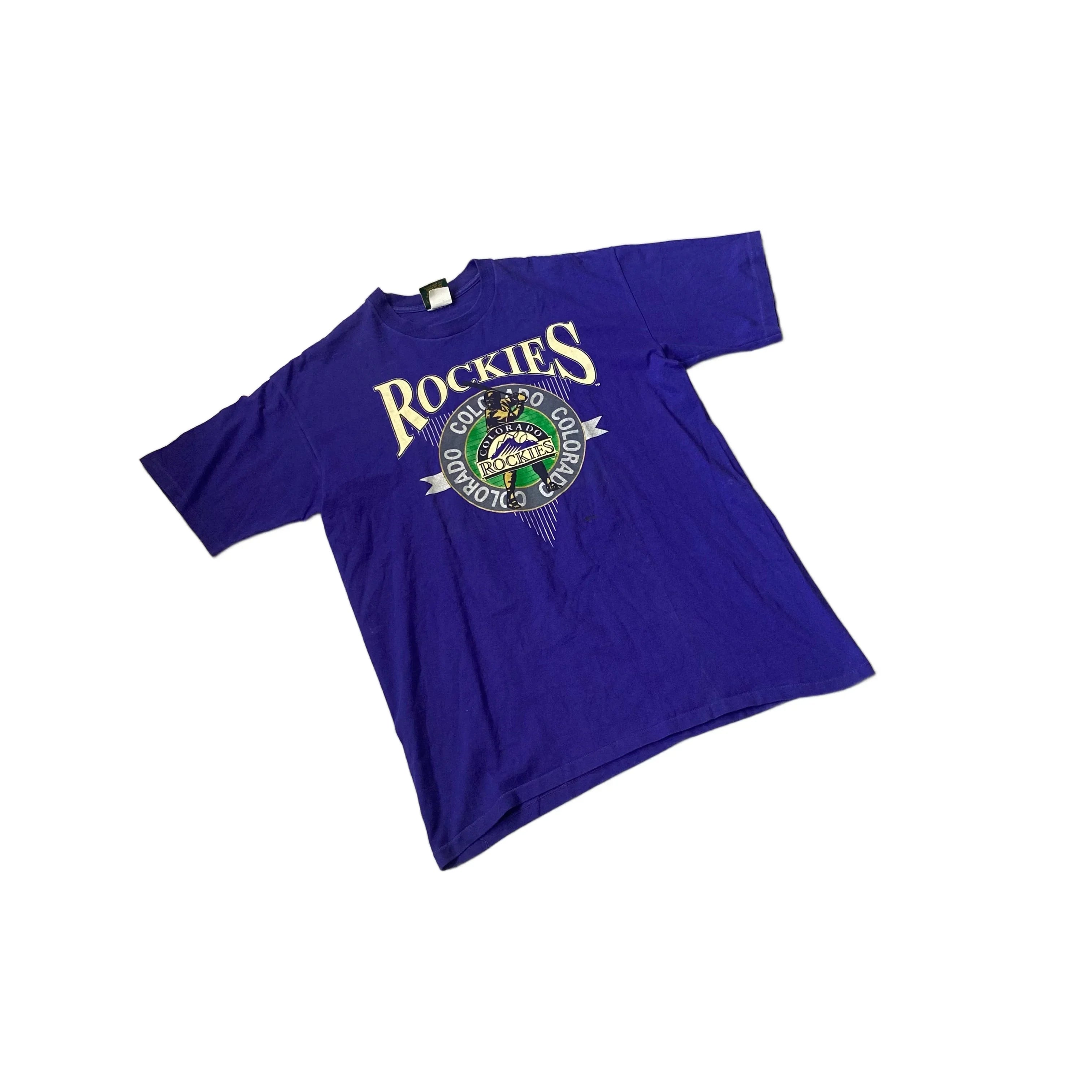 Vintage Purple MLB Rockies Tee - XL