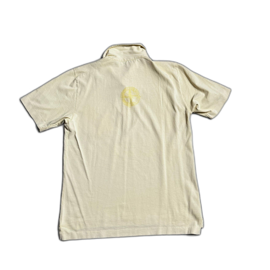 Vintage Cream Stone Island Polo Shirt - L