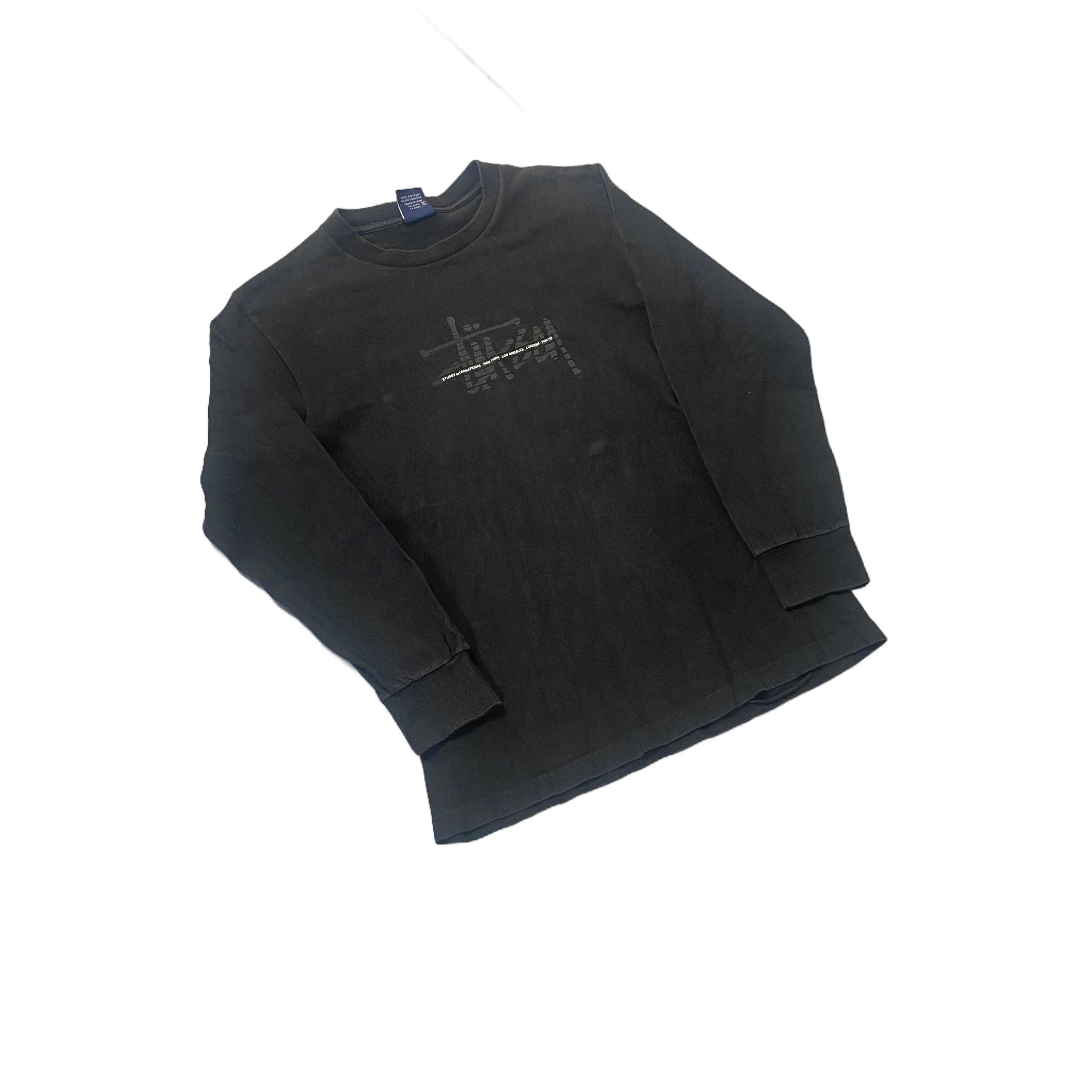 Black Stussy Long Sleeve Tee - S