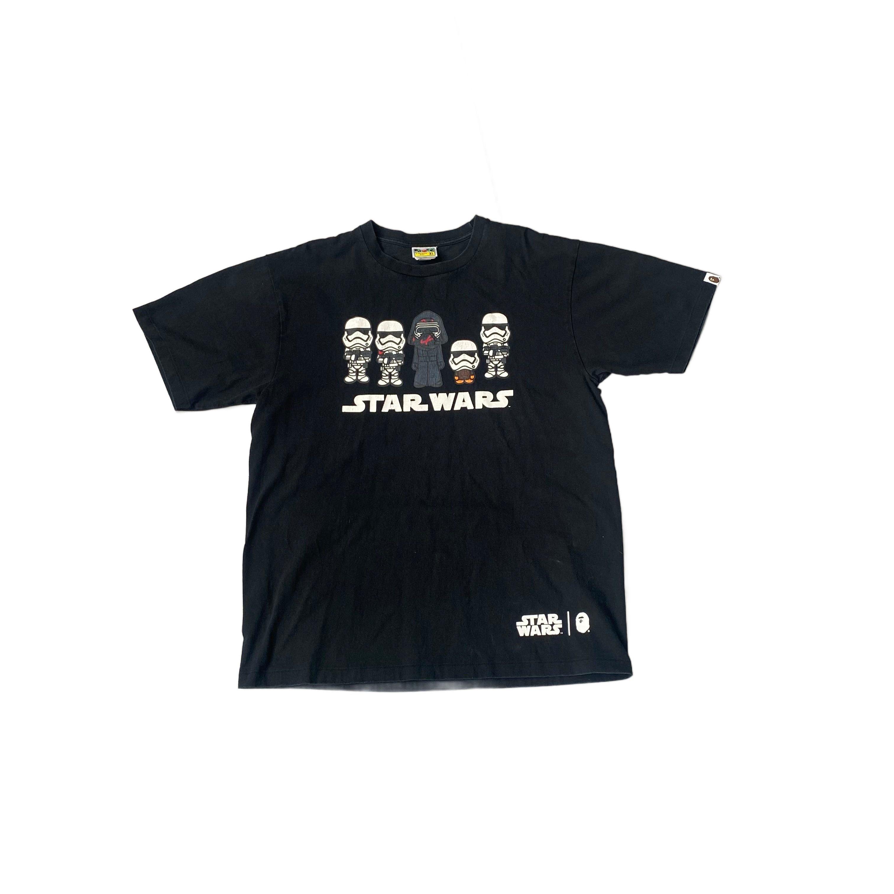 Black A Bathing Ape (BAPE) x Star Wars Tee - XL