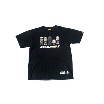 Black A Bathing Ape (BAPE) x Star Wars Tee - XL