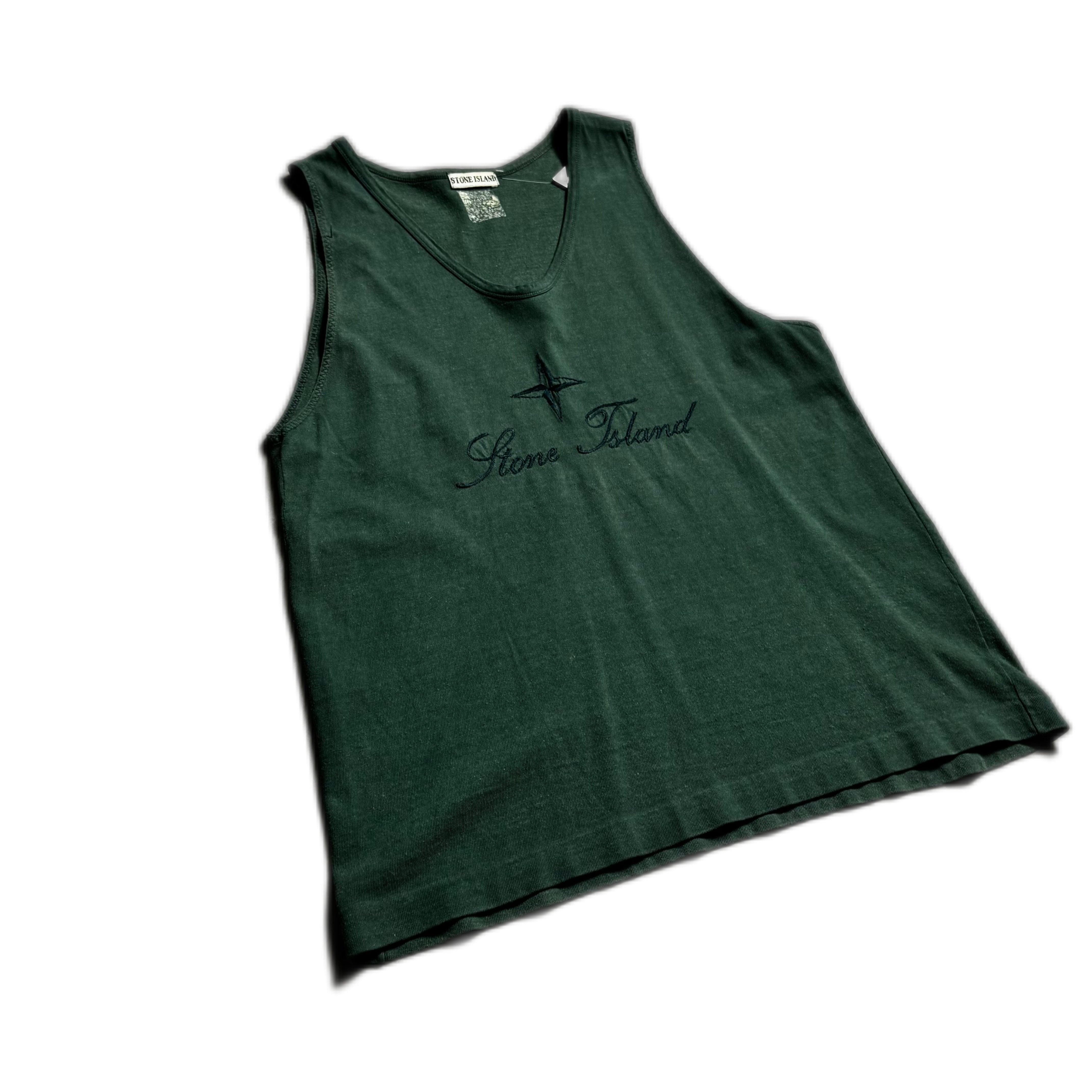 Vintage 80s Green Stone Island Vest - L