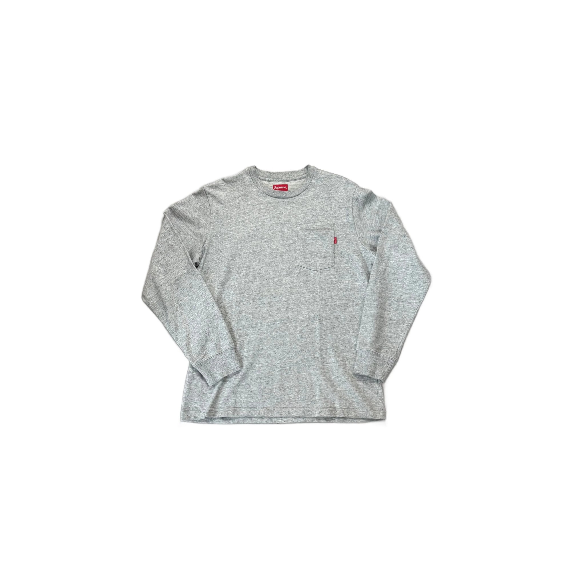 Grey Supreme Long Sleeve Tee - M