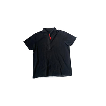 Vintage Black Prada 1/4 Zip Polo Shirt - S