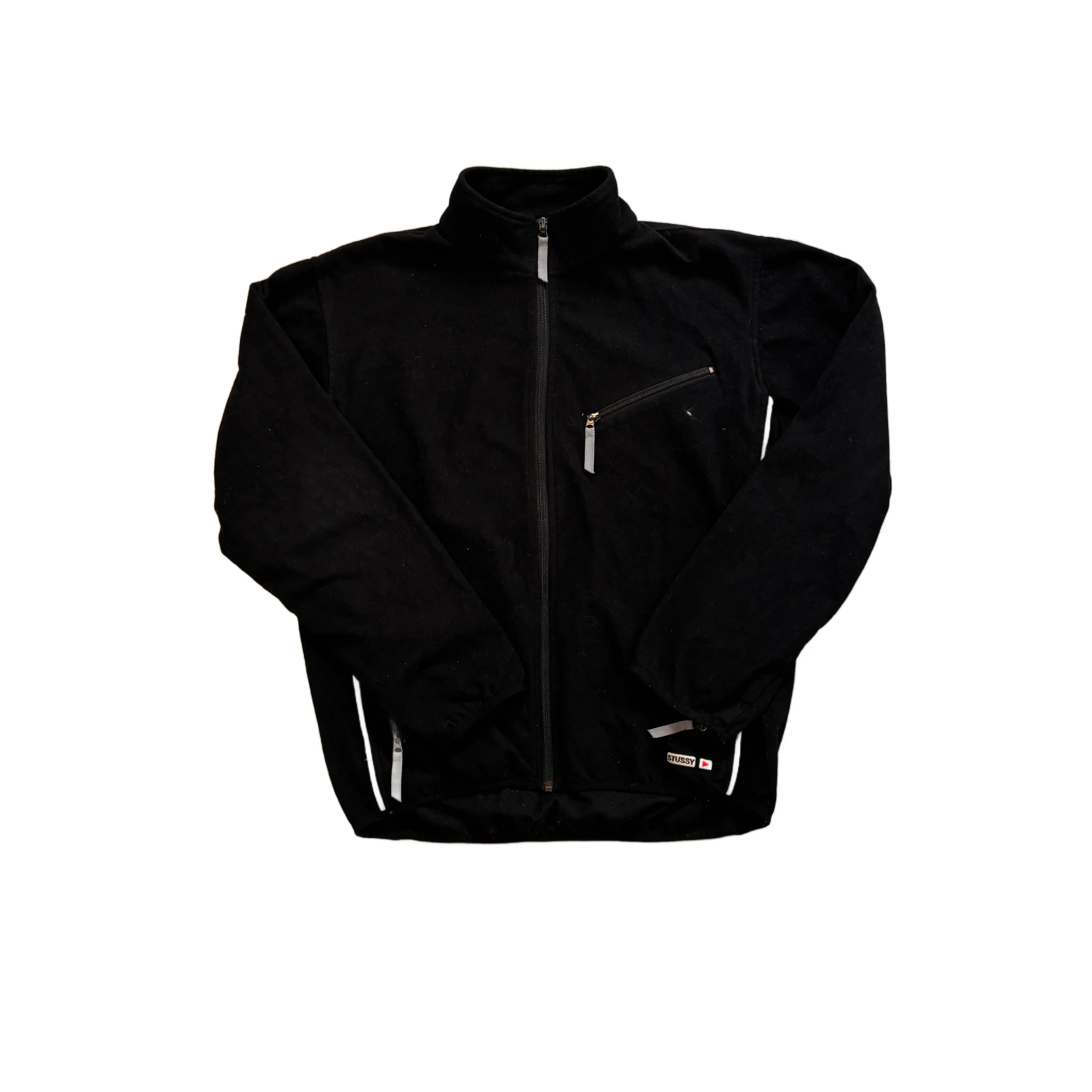 Black Stussy Full Zip Fleece - M