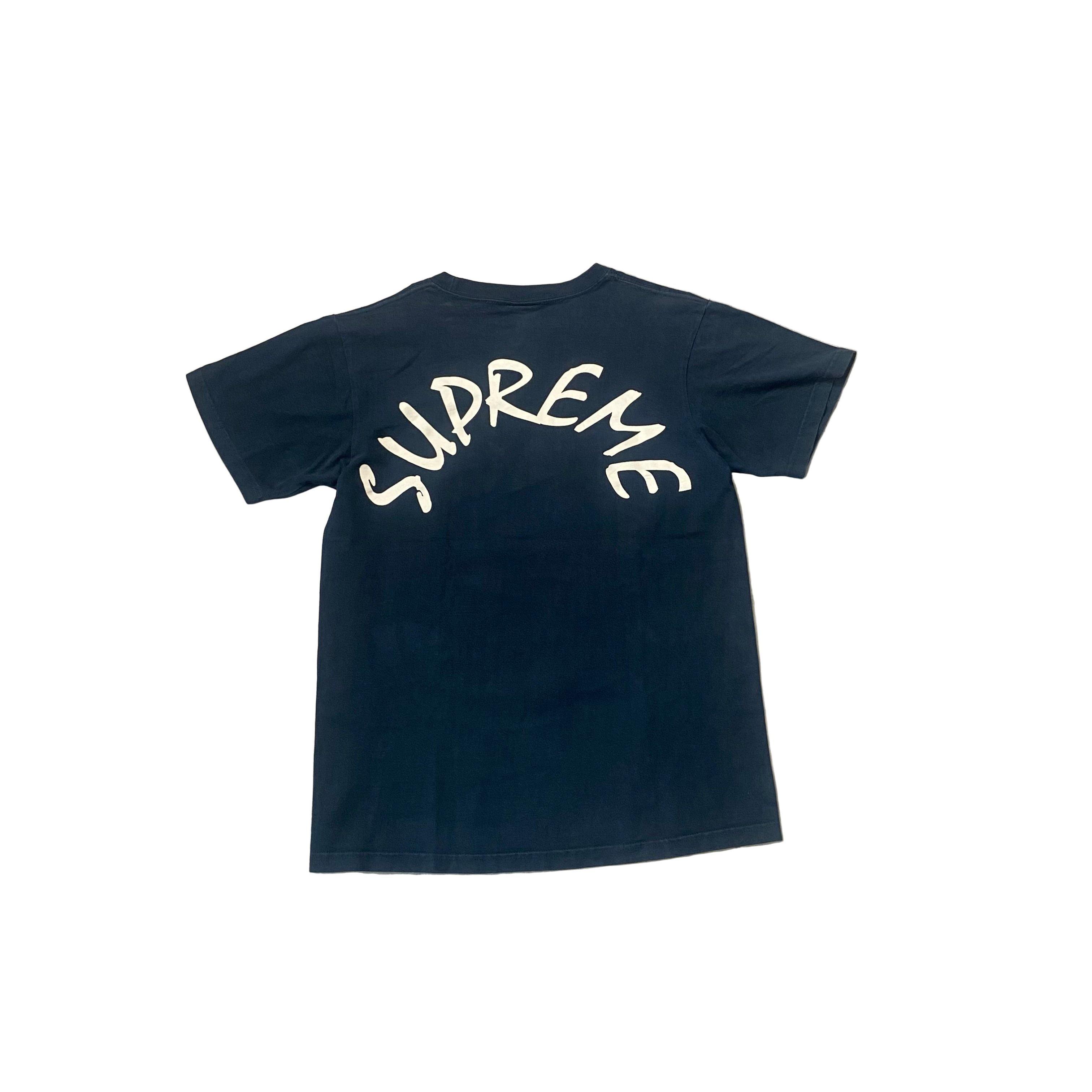 Navy Blue Supreme x Yankees Tee - L