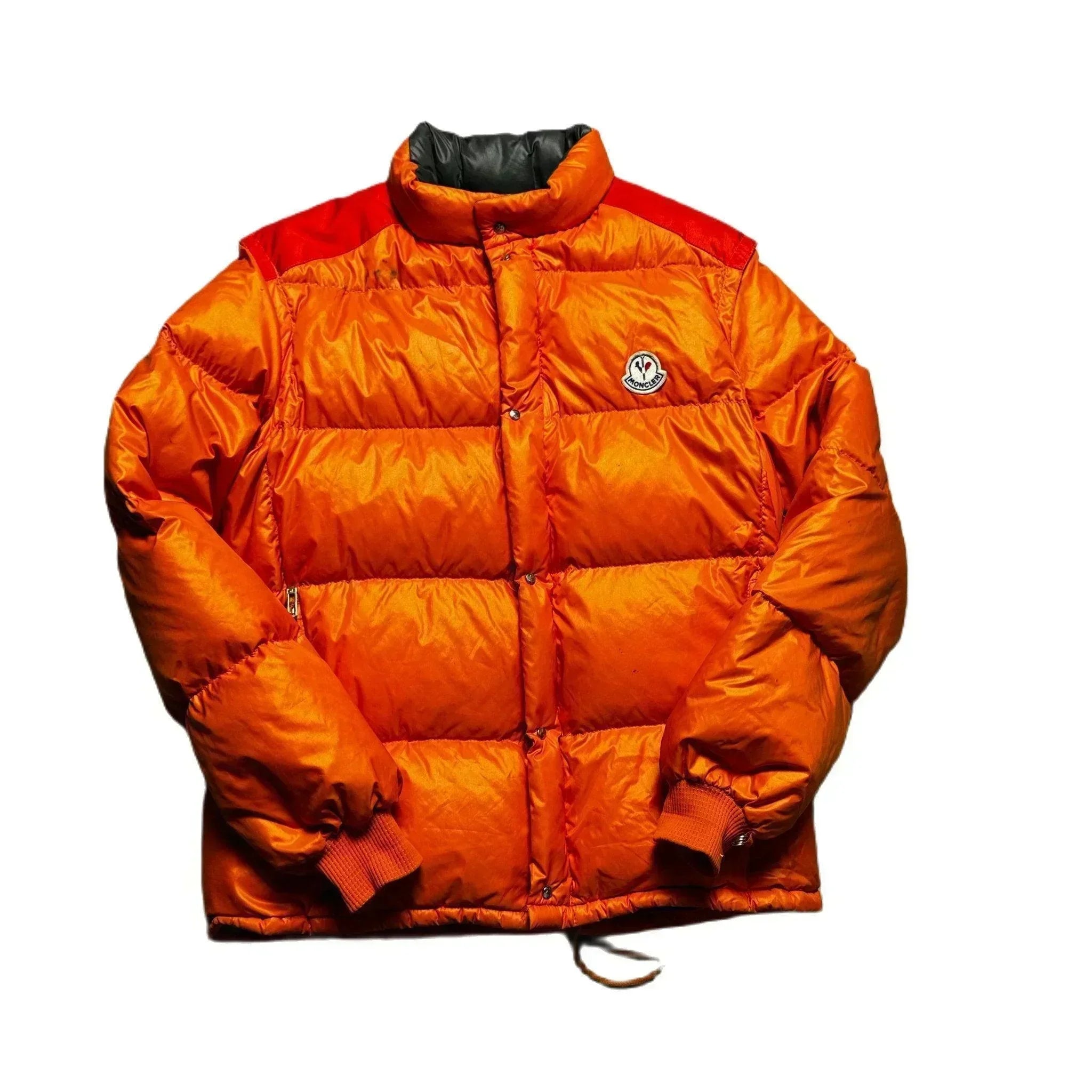 Vintage 90s Orange Moncler Puffer Coat - L