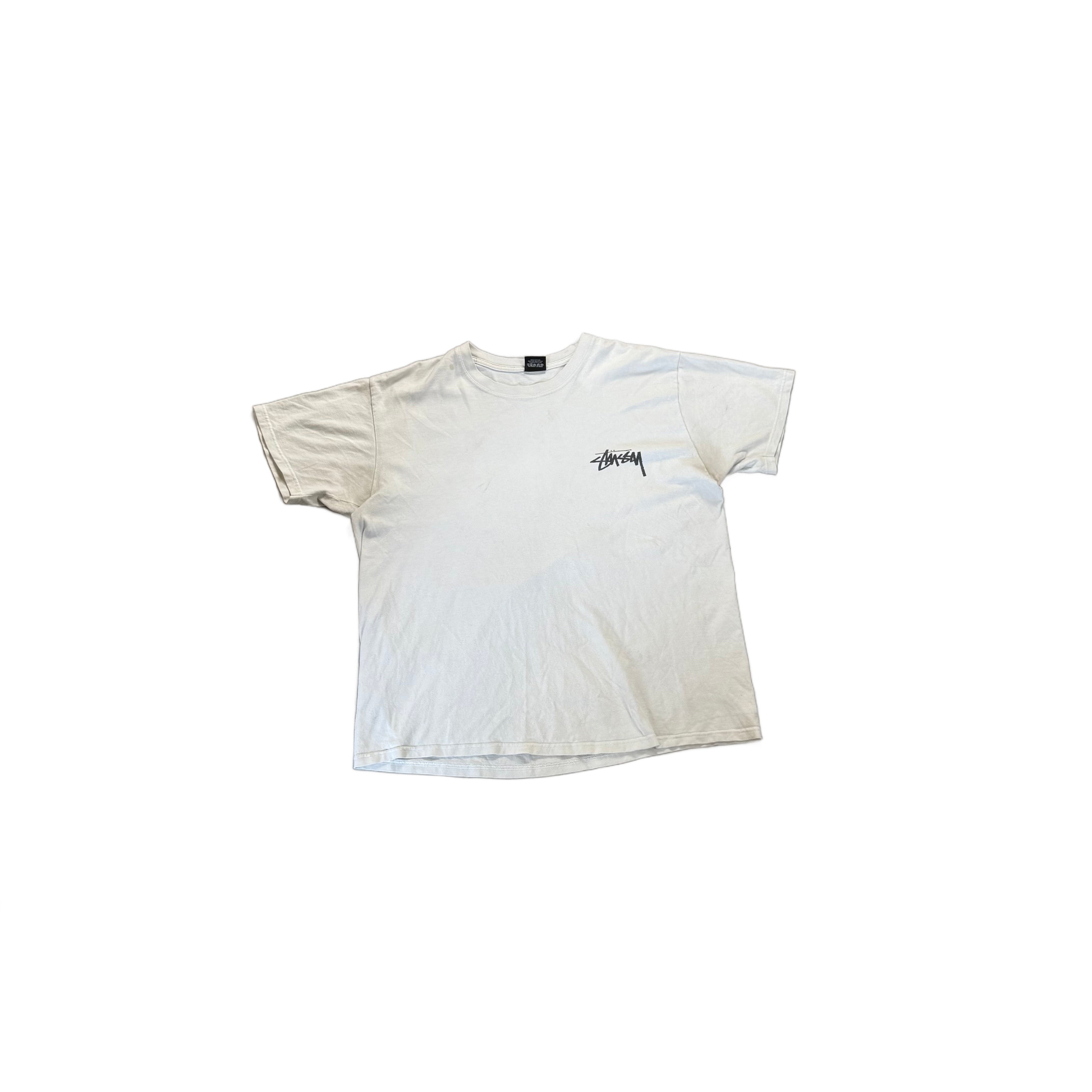 White Stussy Tee - L